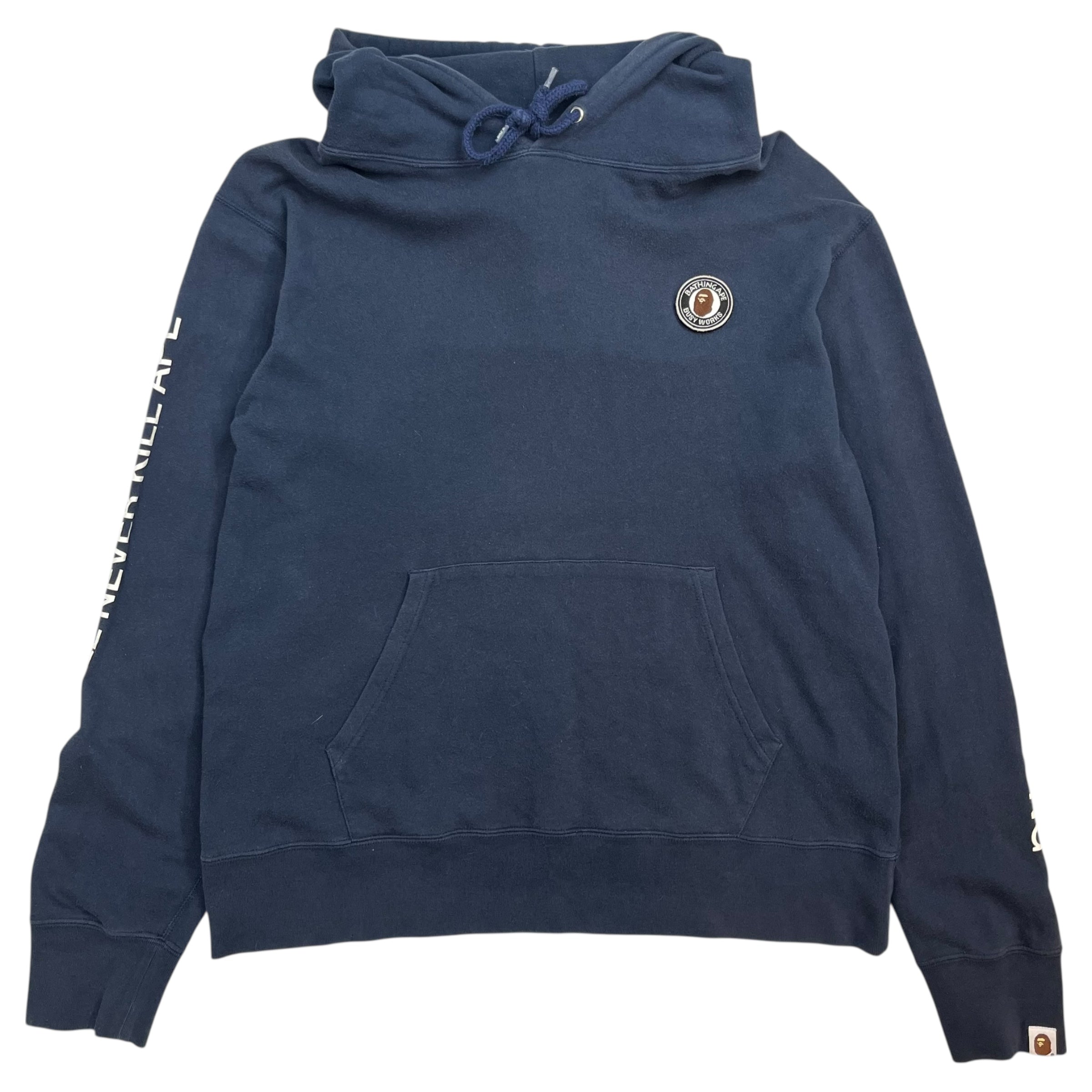 Bape Busy Works Hoodie Navy Blue