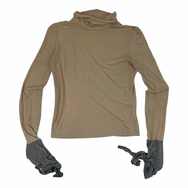 Acne Studios Cleo High Neck Top Beige