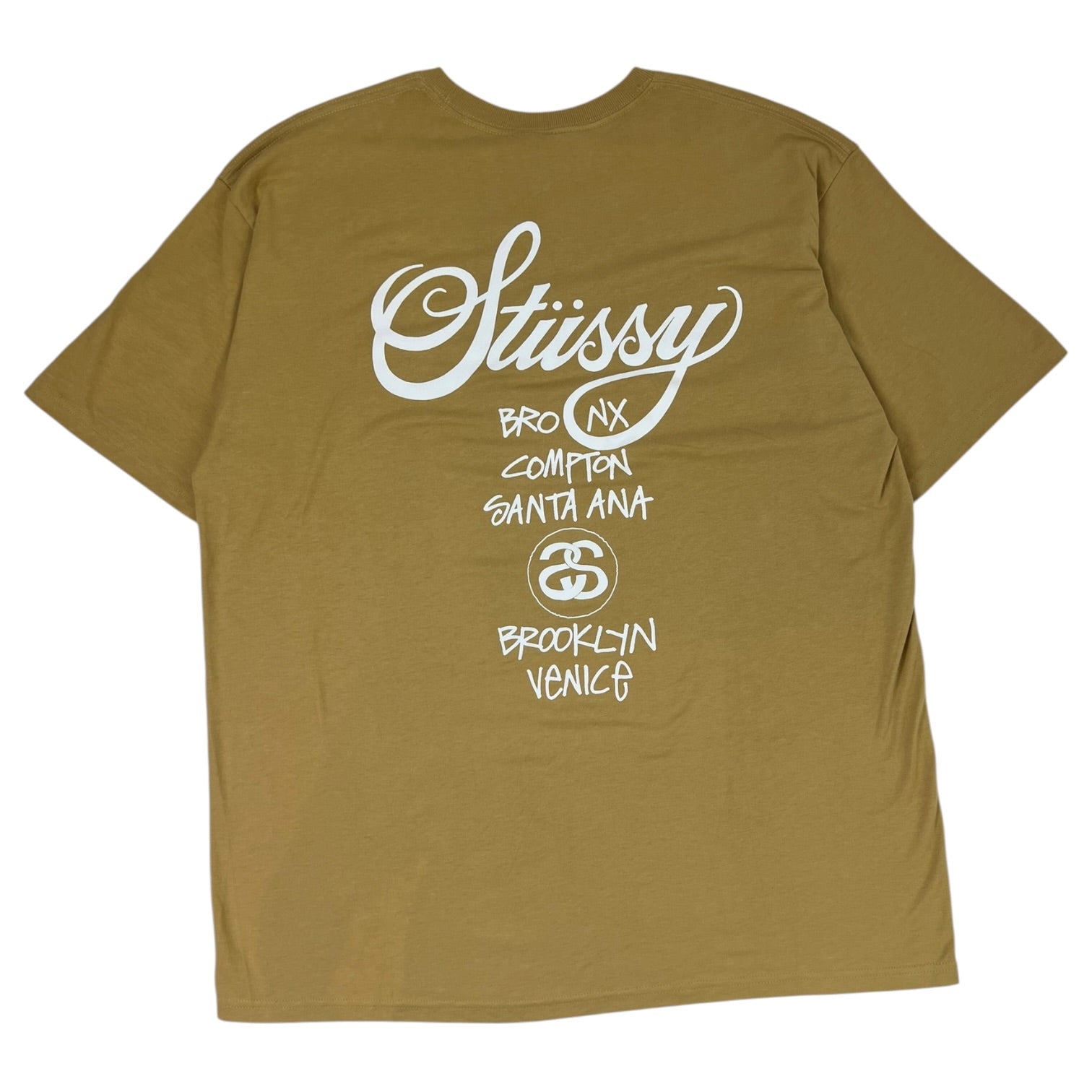 Stussy World Tour Tee Mustard Khaki