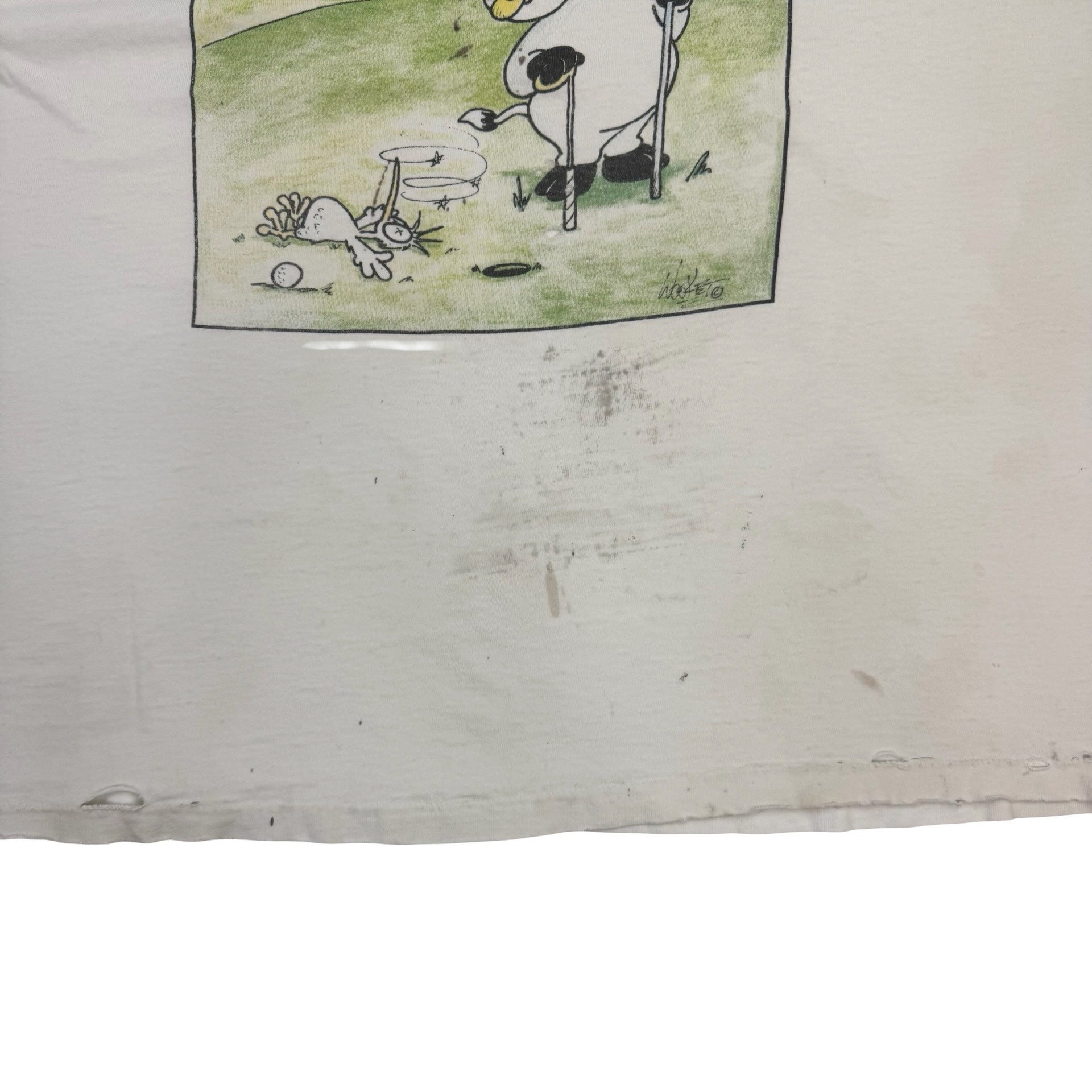Vintage A Herd Of Laughter Birdie Tee White