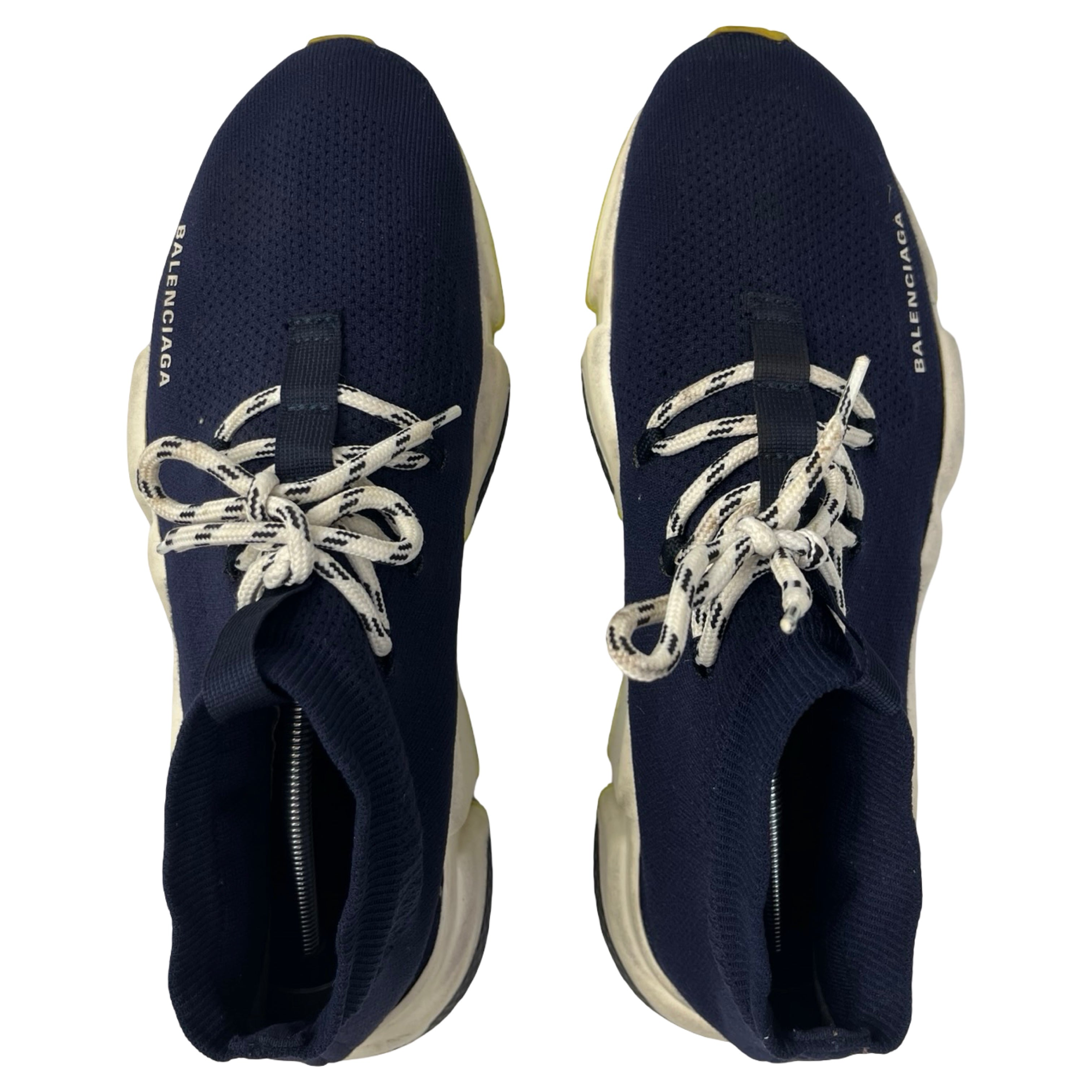 Balenciaga Speed Trainer Lace Mid Blue Marine (Used)