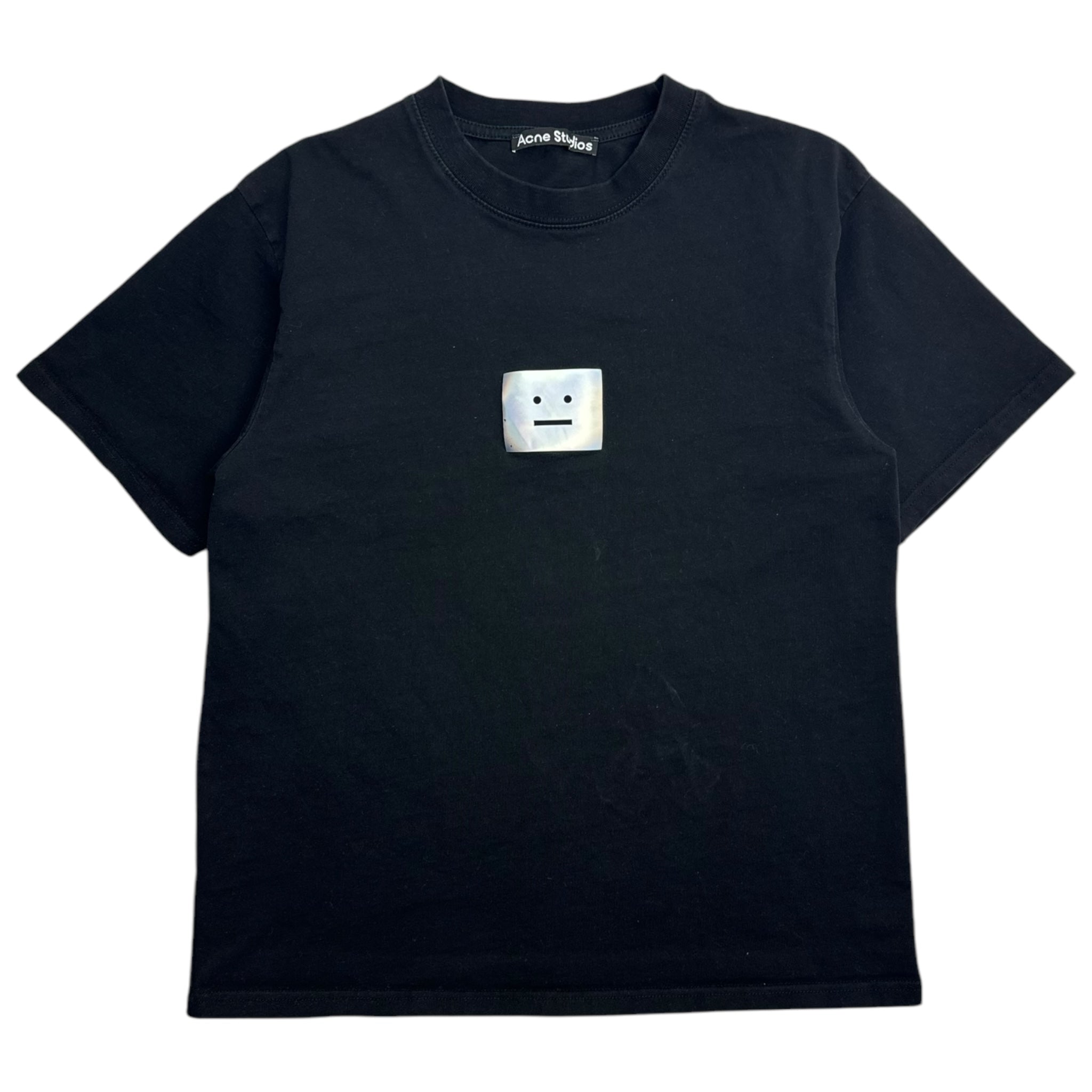 Acne Studios Iridescent Centre Logo Tee Black