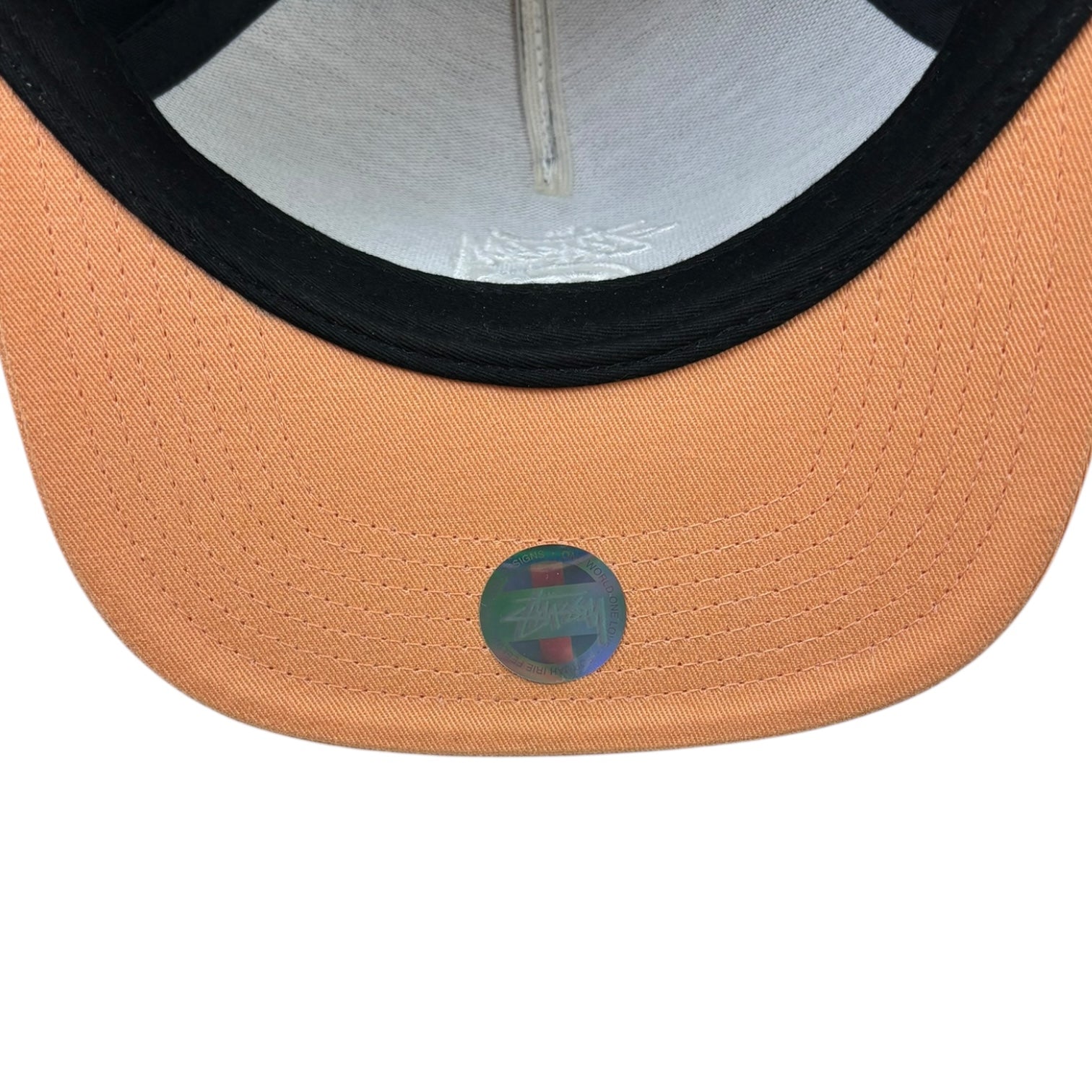 Stussy SS Link Two-Tone SnapBack Hat Black/Peach