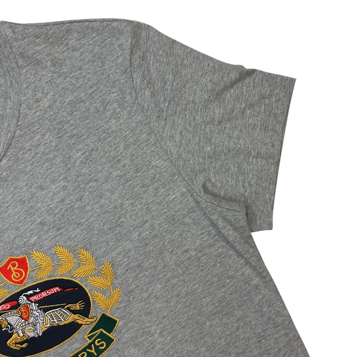 Burberry Embroidered Logo Tee Grey