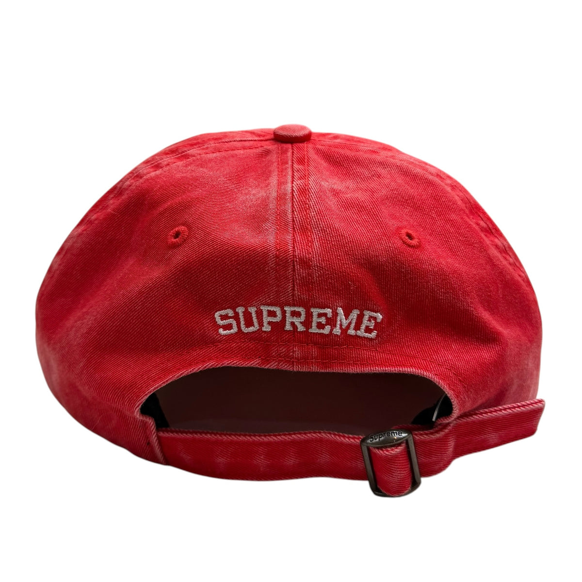Supreme Pigment Coated S Logo 6 Panel Hat Red