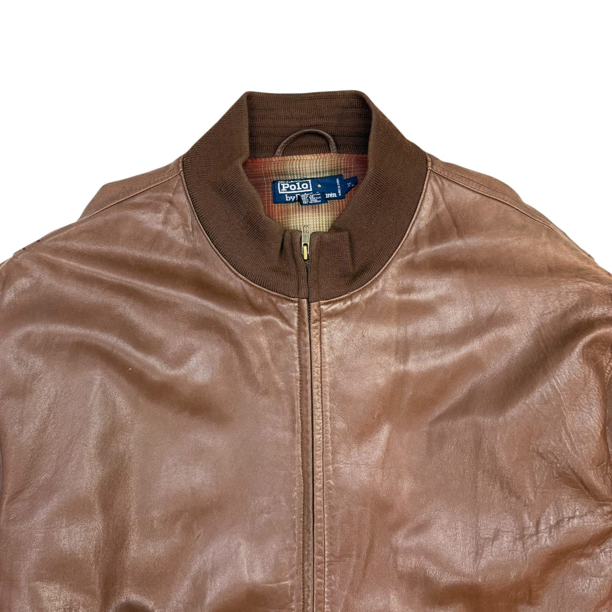 Vintage Polo Ralph Lauren Leather Jacket Brown