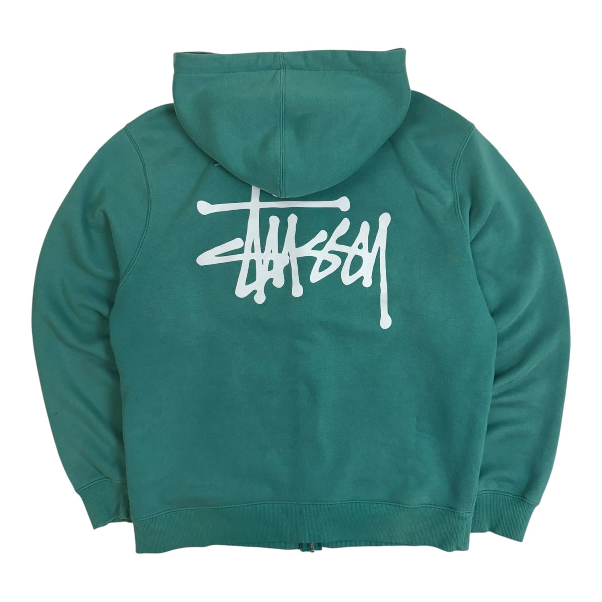 Stussy Basic Zip-Up Hoodie Green