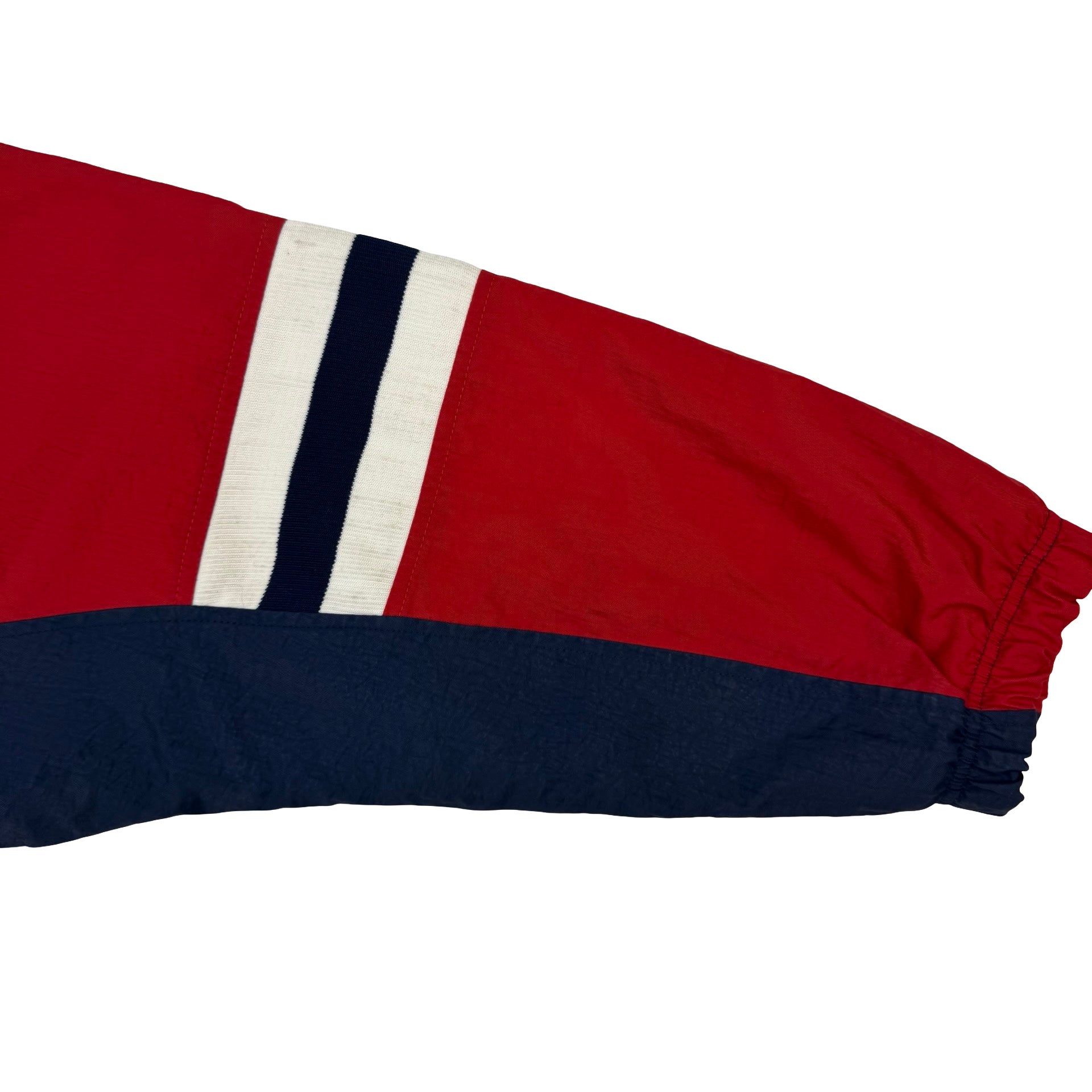 Vintage Nike Snap Button Stripe Sleeve Jacket Navy/Red