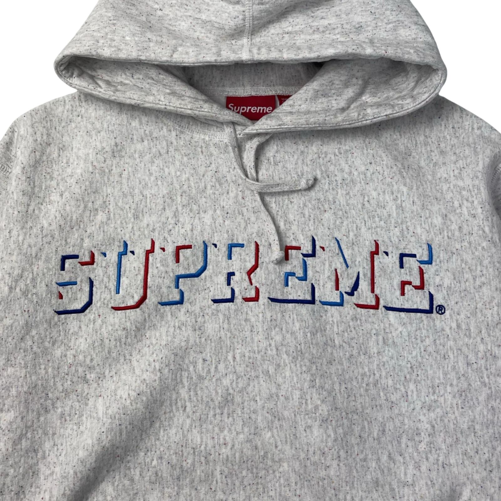 Supreme Drop Shadow Hooded Sweatshirt Heather Multi