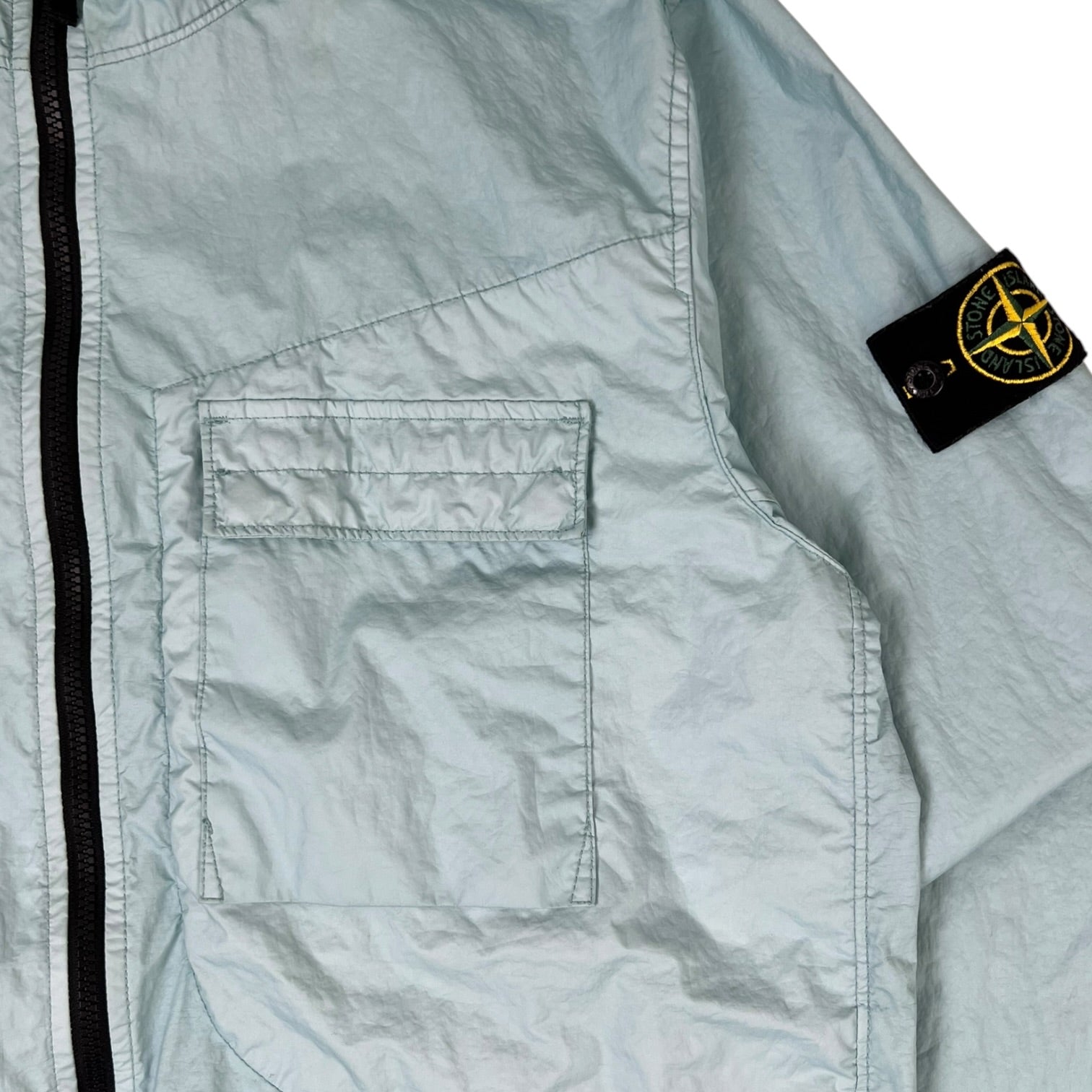 Stone Island Membrana 3L TC Hooded Jacket Aqua