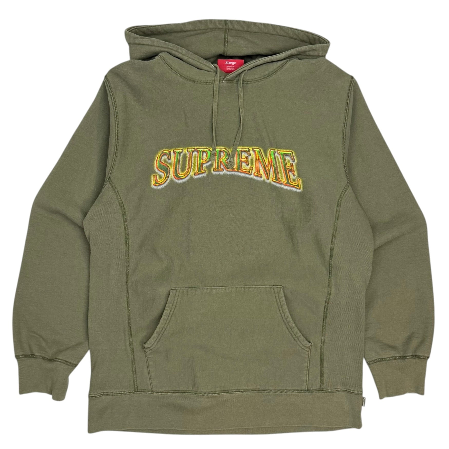 Supreme Metallic Arc Hoodie Green