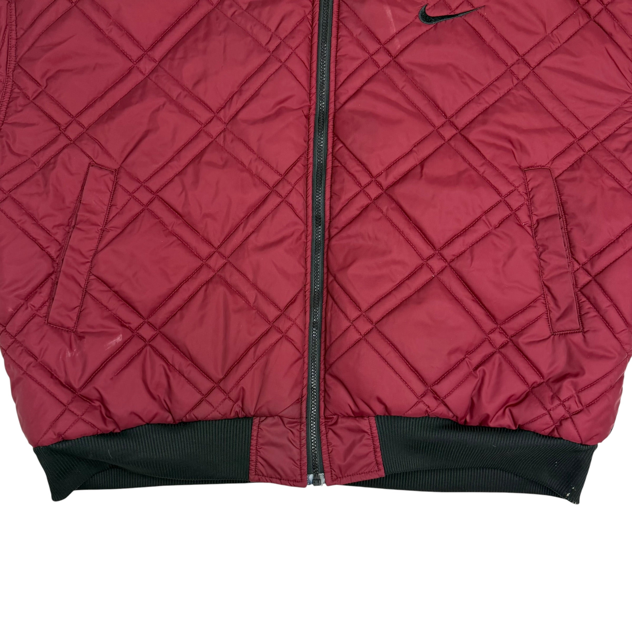 Vintage Nike Quilted Reversible Swoosh Puffer Jacket Red/Black