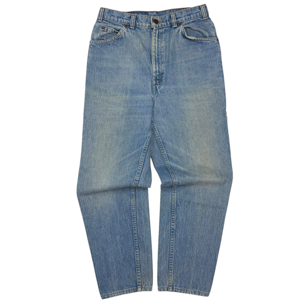 (W) Vintage Levis White Tab Jeans Blue