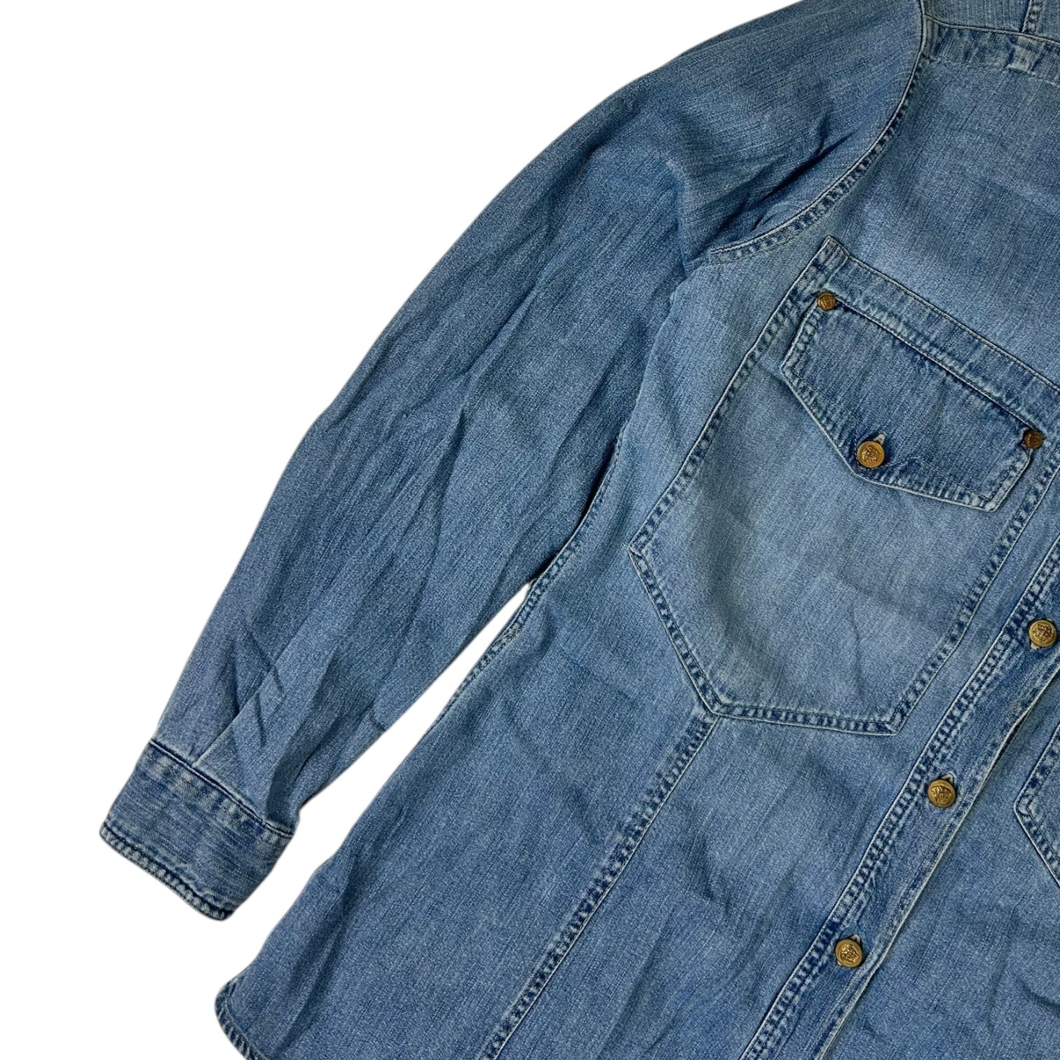 Vintage Versace Jeans Western Button Up Medium Wash Denim
