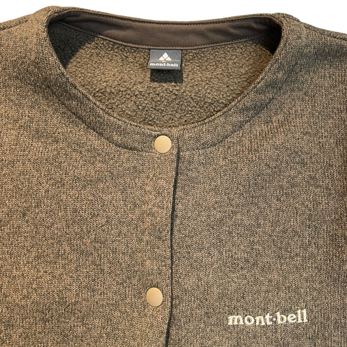 (W) Montbell Climaplus Knit Cardigan Brown