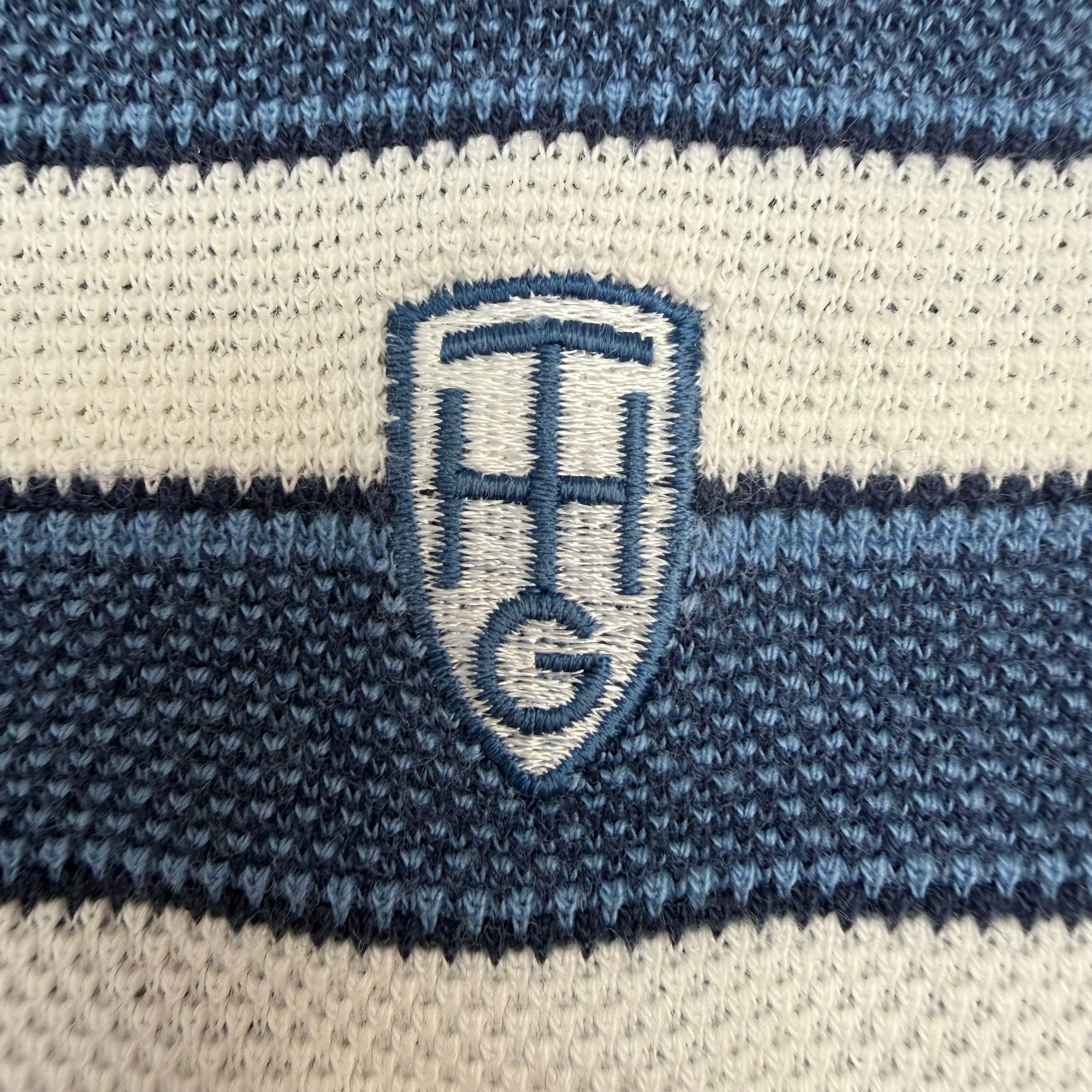 Vintage Twinhill Golf Company Striped Polo Blue/White