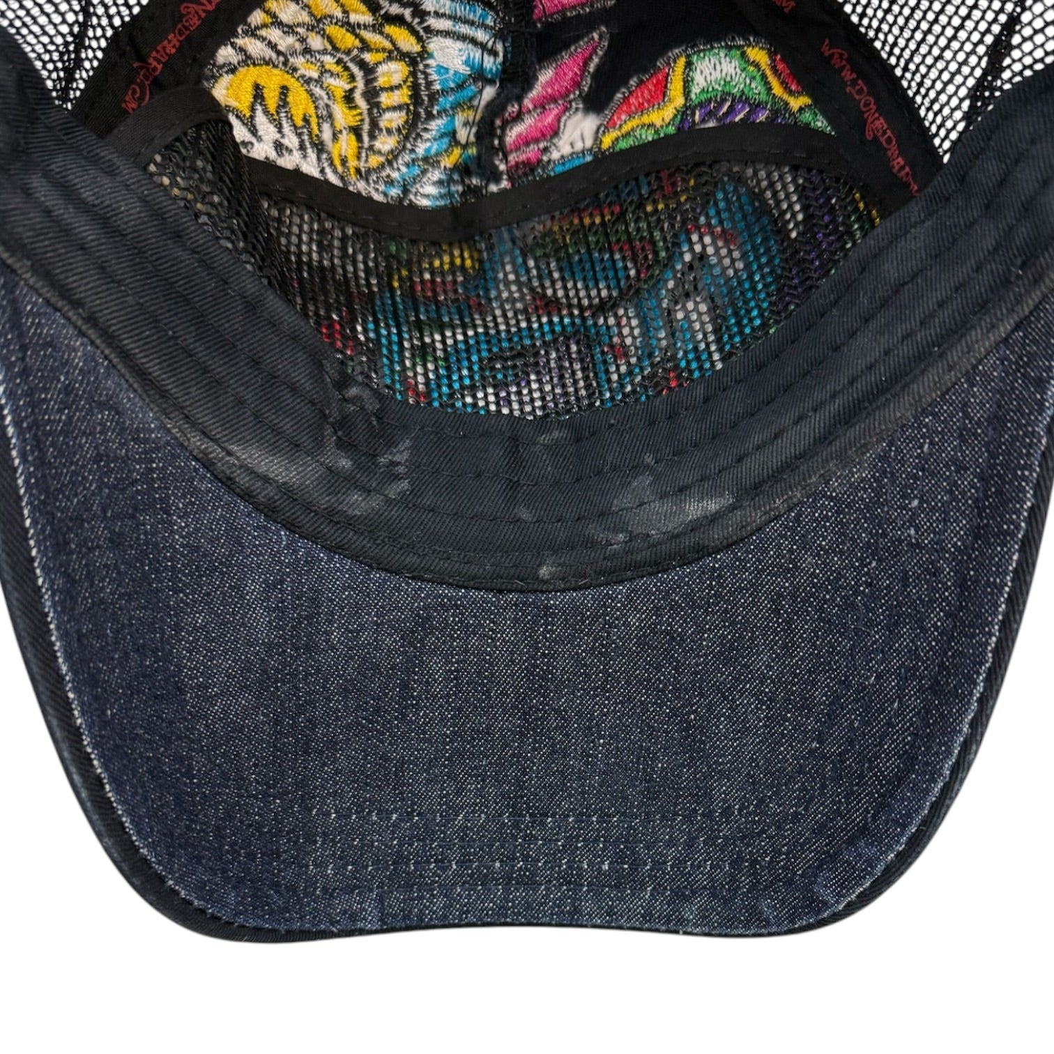 Vintage Y2K Ed Hardy Embroidered Hat Black