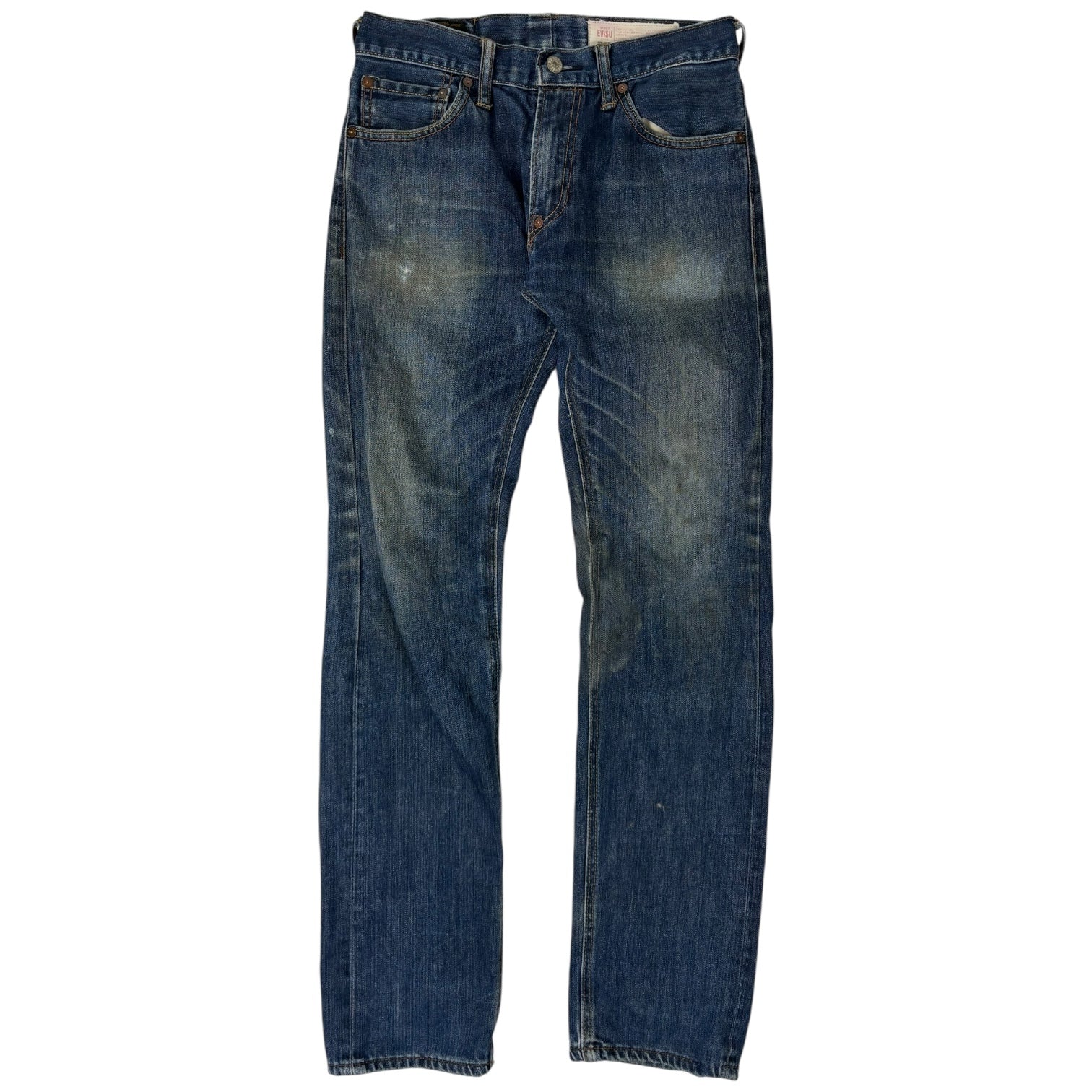 Evisu Big Diacock Robot Arch Straight-Leg Jean Dark Wash