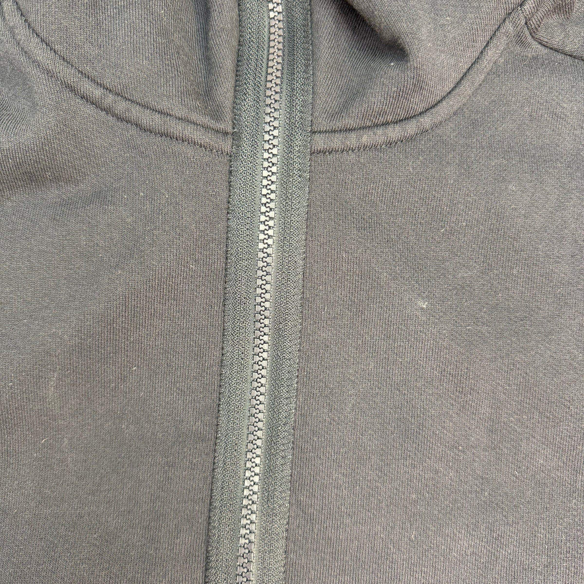 C.P. Company Diagonal Raised Fleece Full Zip Hoodie Black