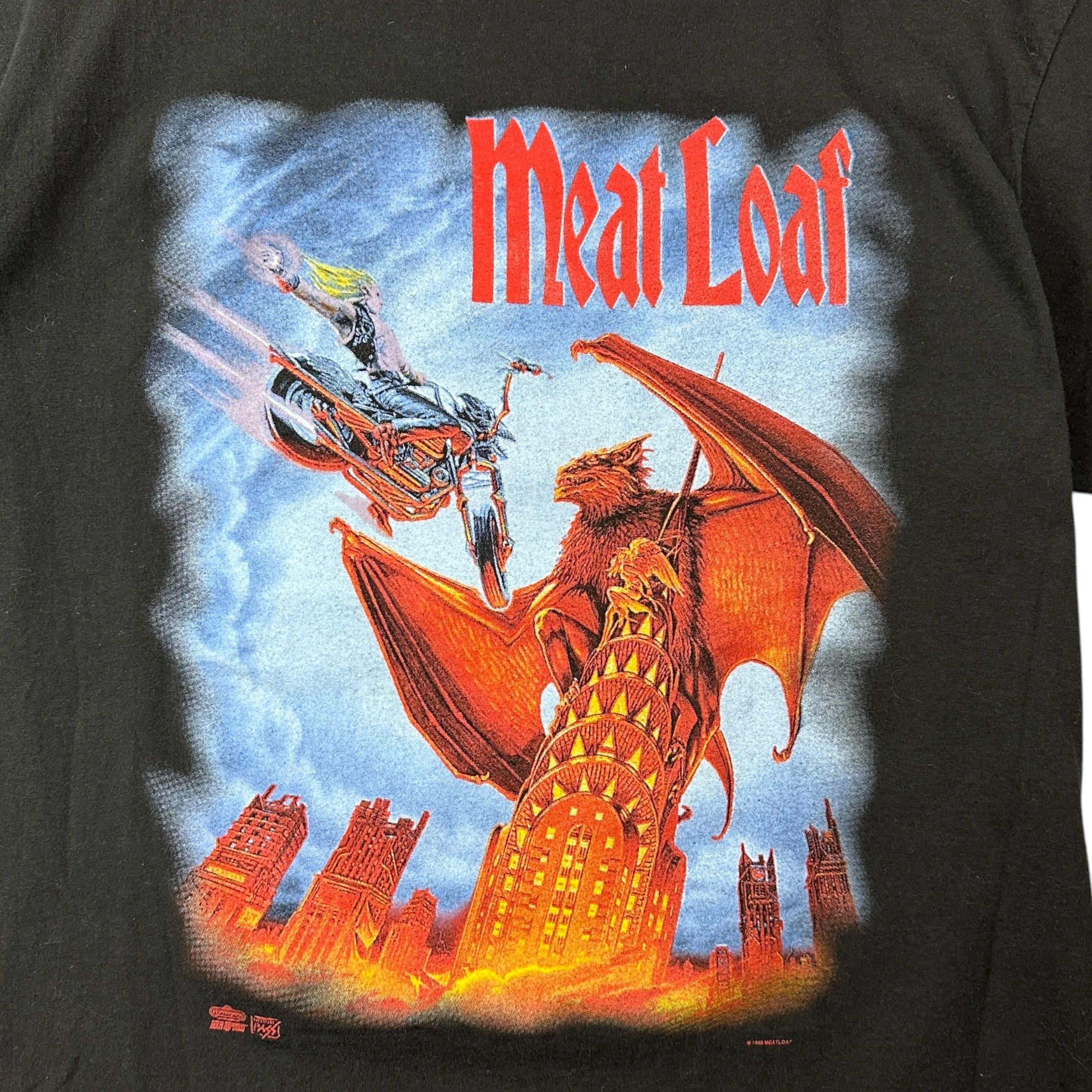 1993 Meatloaf “Everything Louder” Tour Tee Black