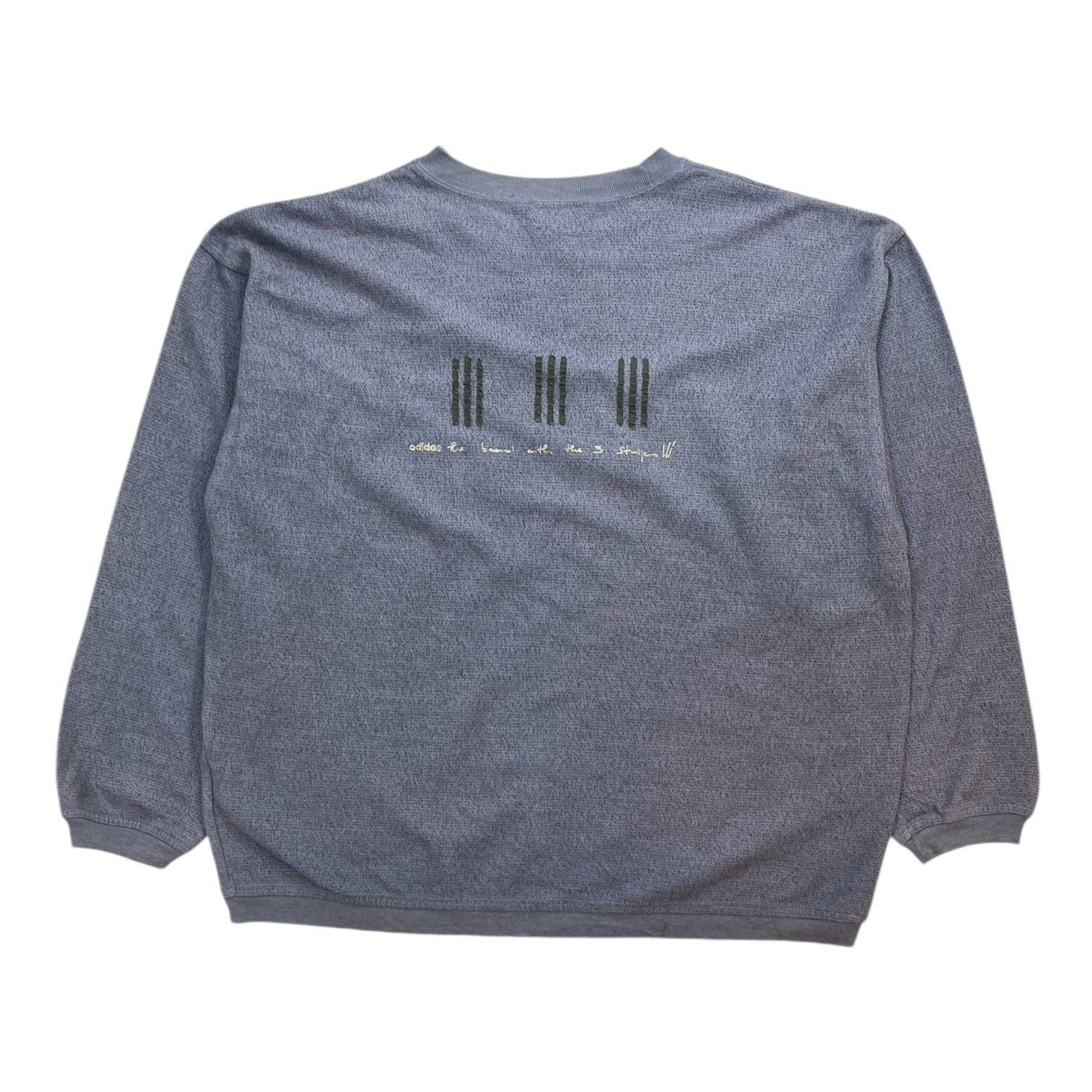 Vintage Adidas Three Stripes Reverse Crewneck Navy