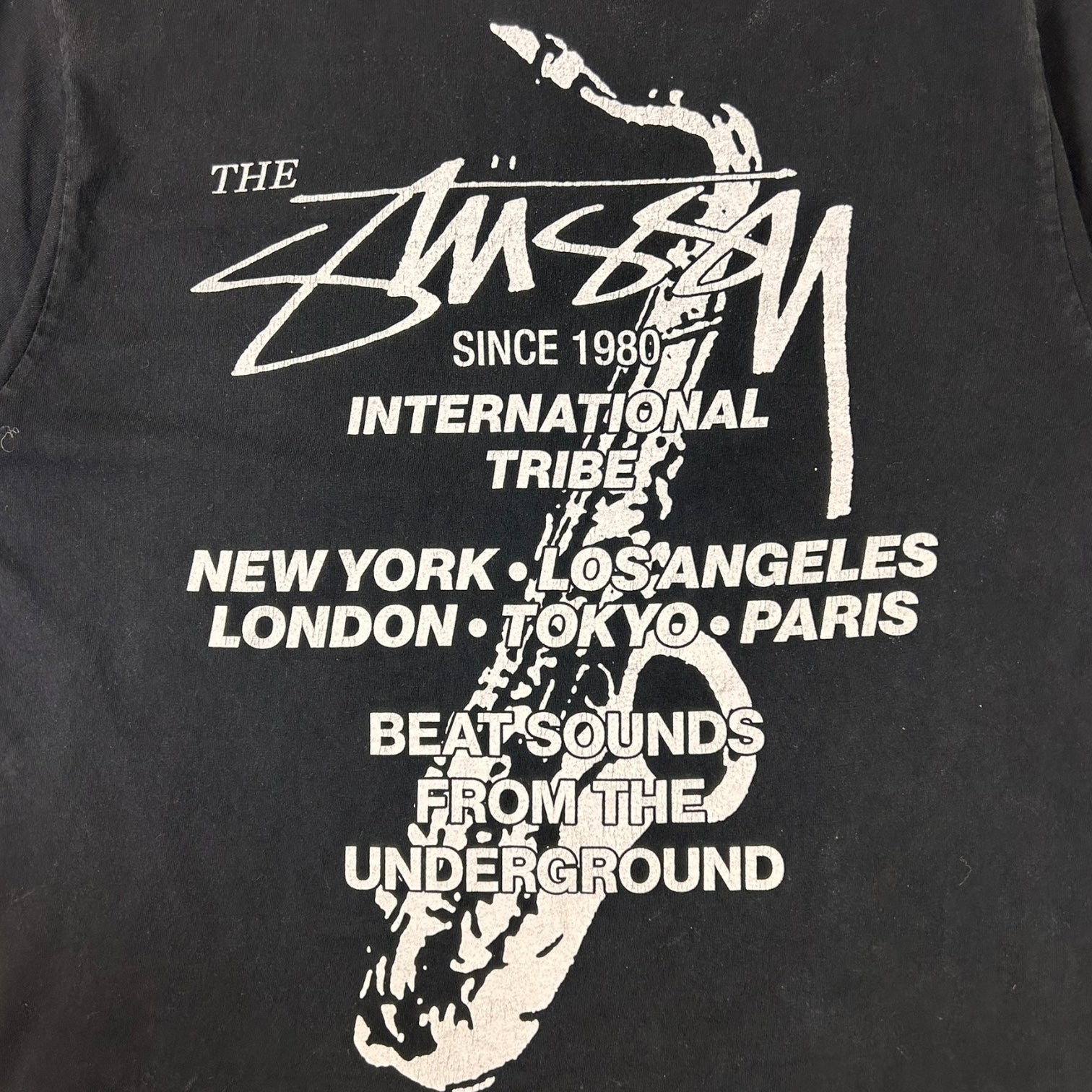 Stussy Beat Sounds Pigment Dyed T-Shirt Black