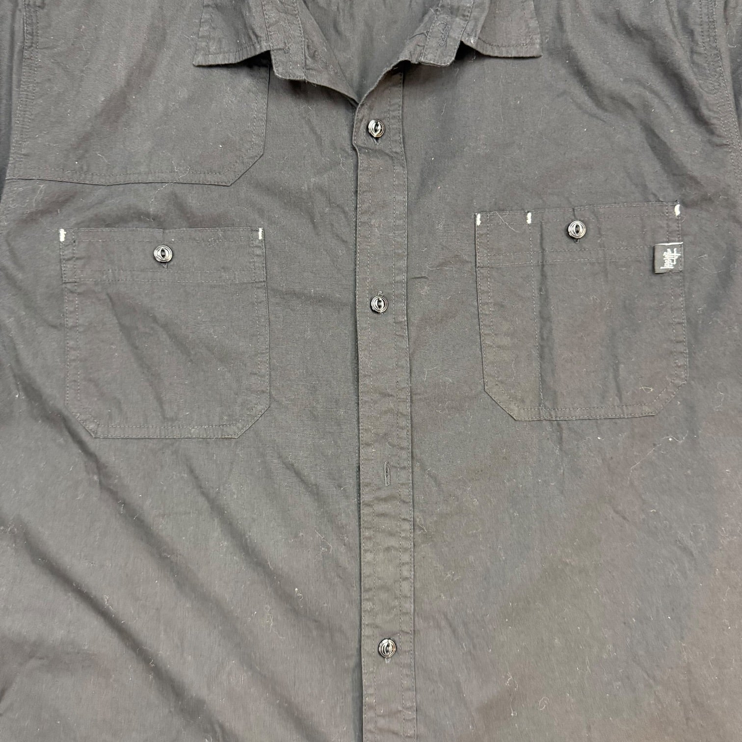 Stussy Button Up Work Shirt Black