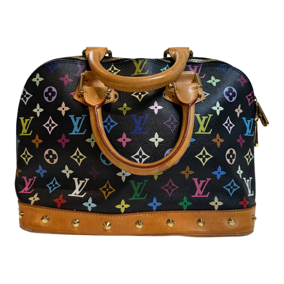 Vintage Louis Vuitton x Takashi Murakami Monogram Multicolore Alma PM Black