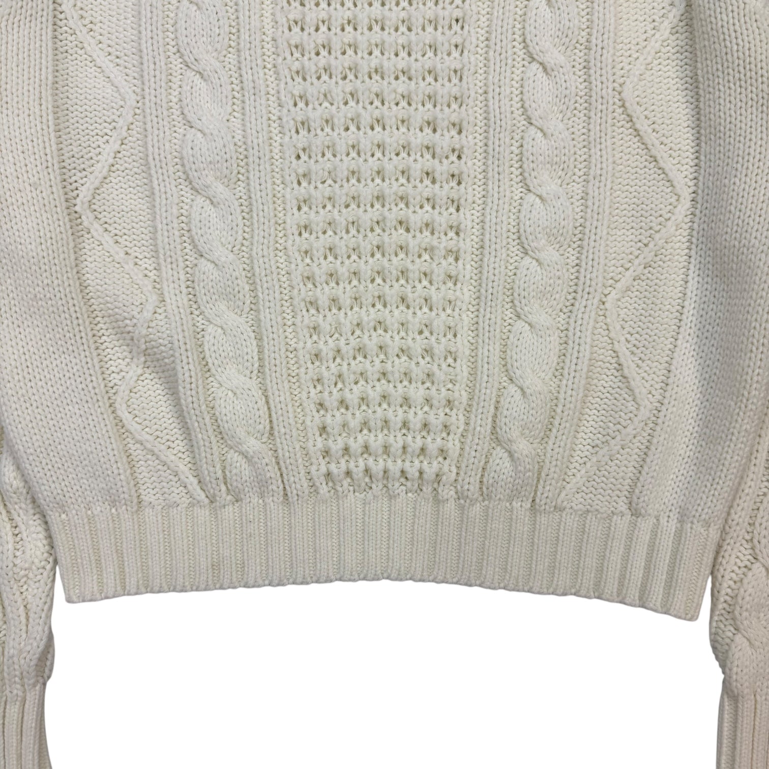 Vintage Cable Knit Sweater Cream