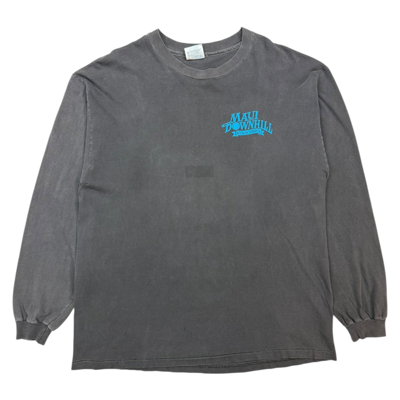 Vintage Maui Downhill Bicycle Safari L/S Tee Faded Black