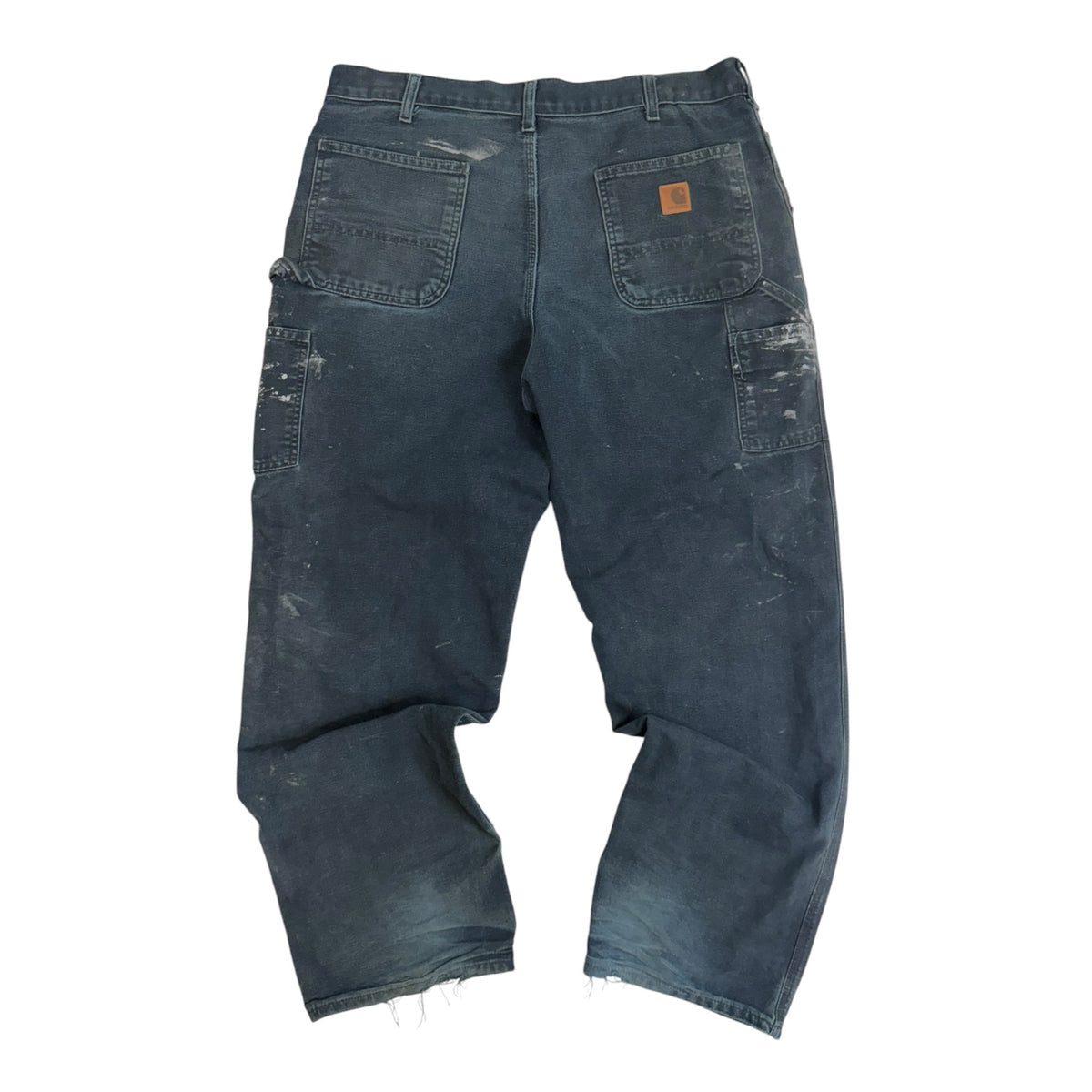 Vintage Carhartt Distressed Canvas Carpenter Pants Faded Black