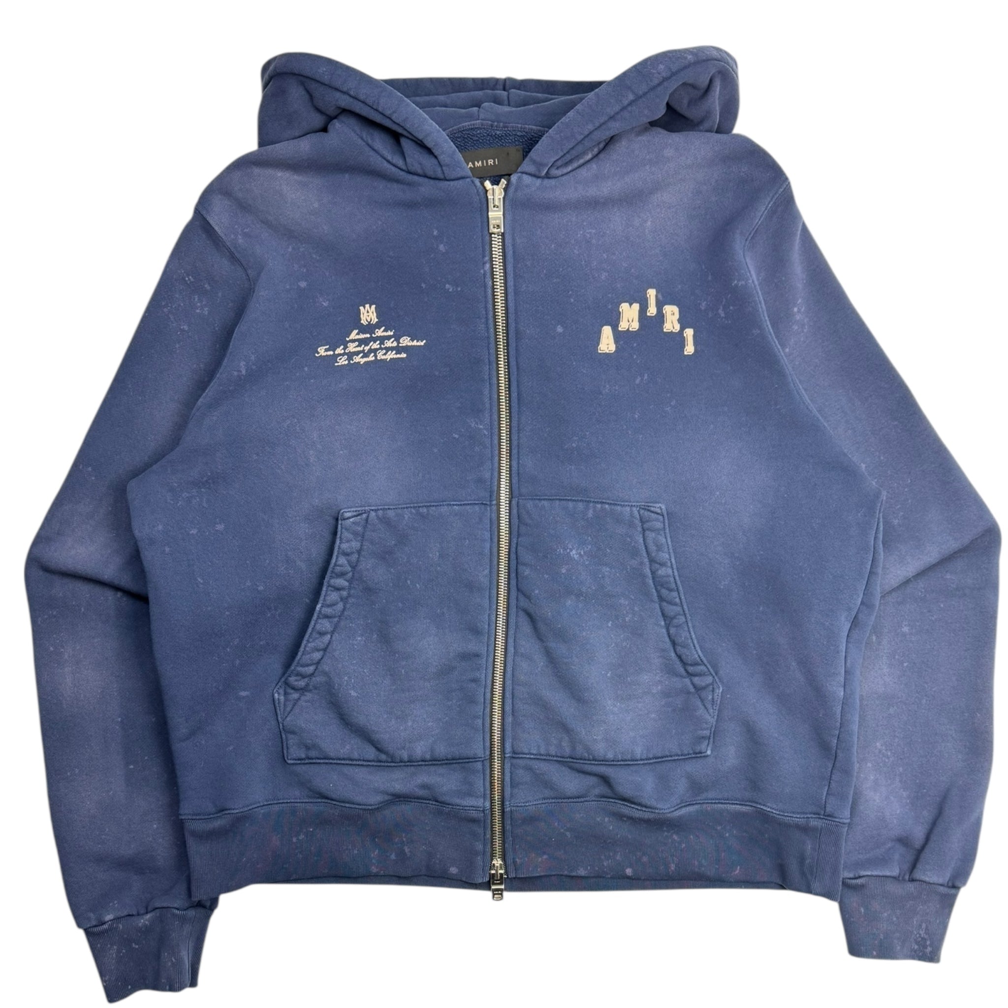 Amiri Collegiate Zip Hoodie Navy