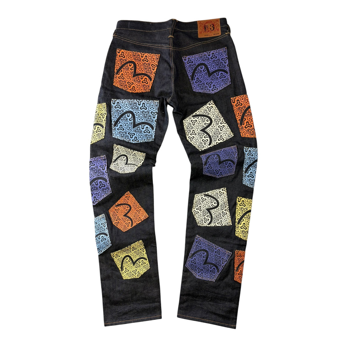 Evisu Multi-Pocket Selvedge Denim Jeans Multi/Dark Wash