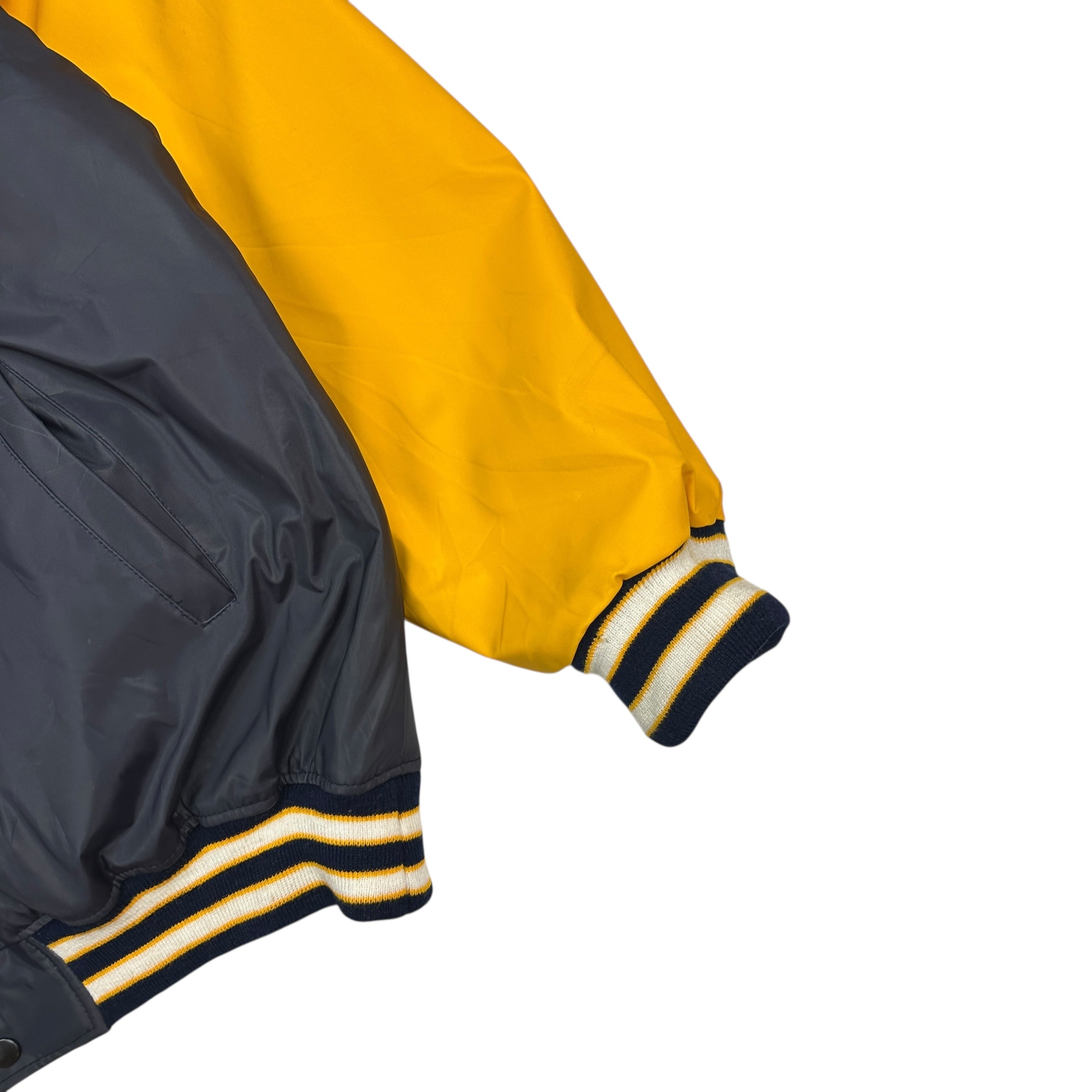 Vintage Y2K Mecca Varsity Jacket Navy/Yellow
