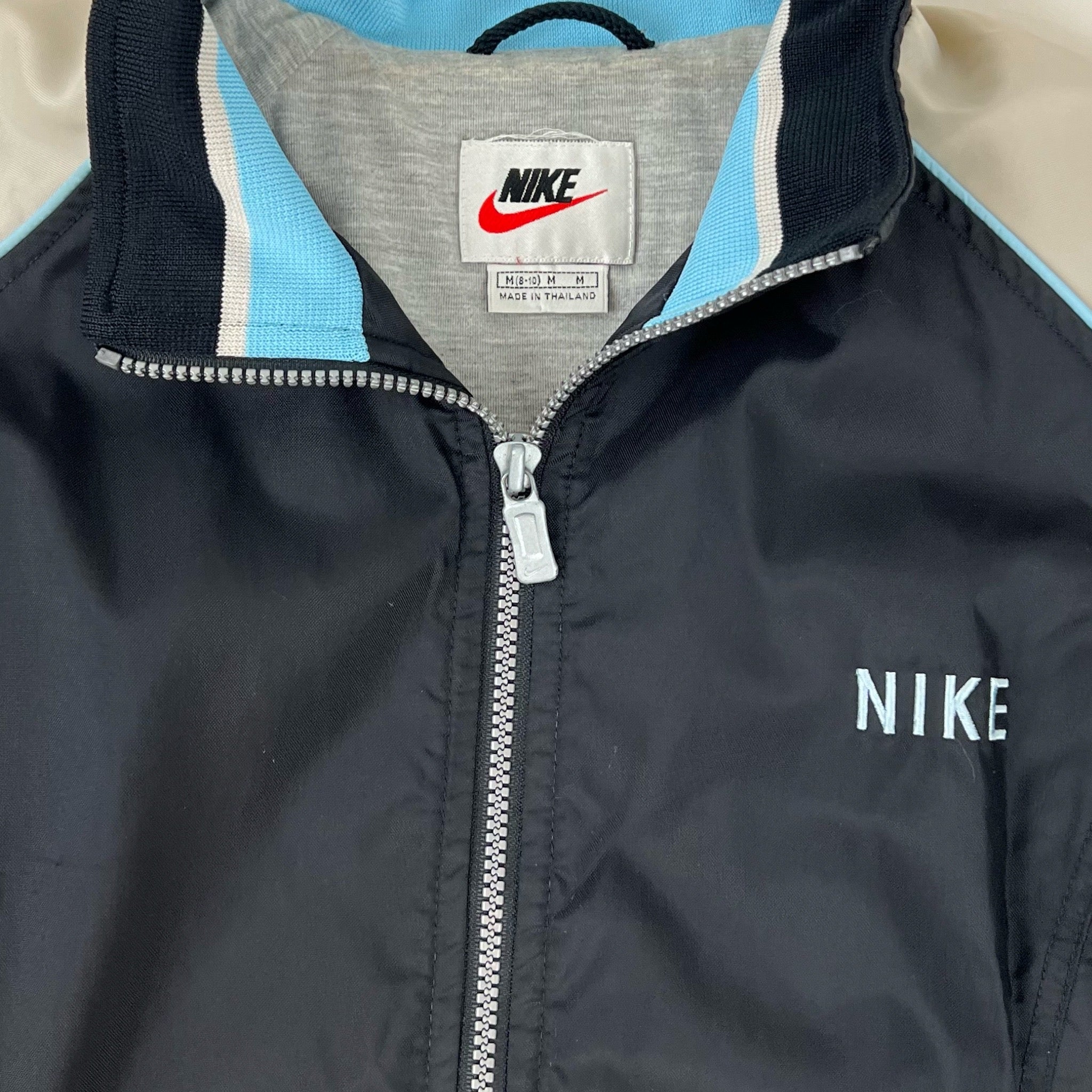 Vintage Nike Nylon Track Jacket Black/Tan