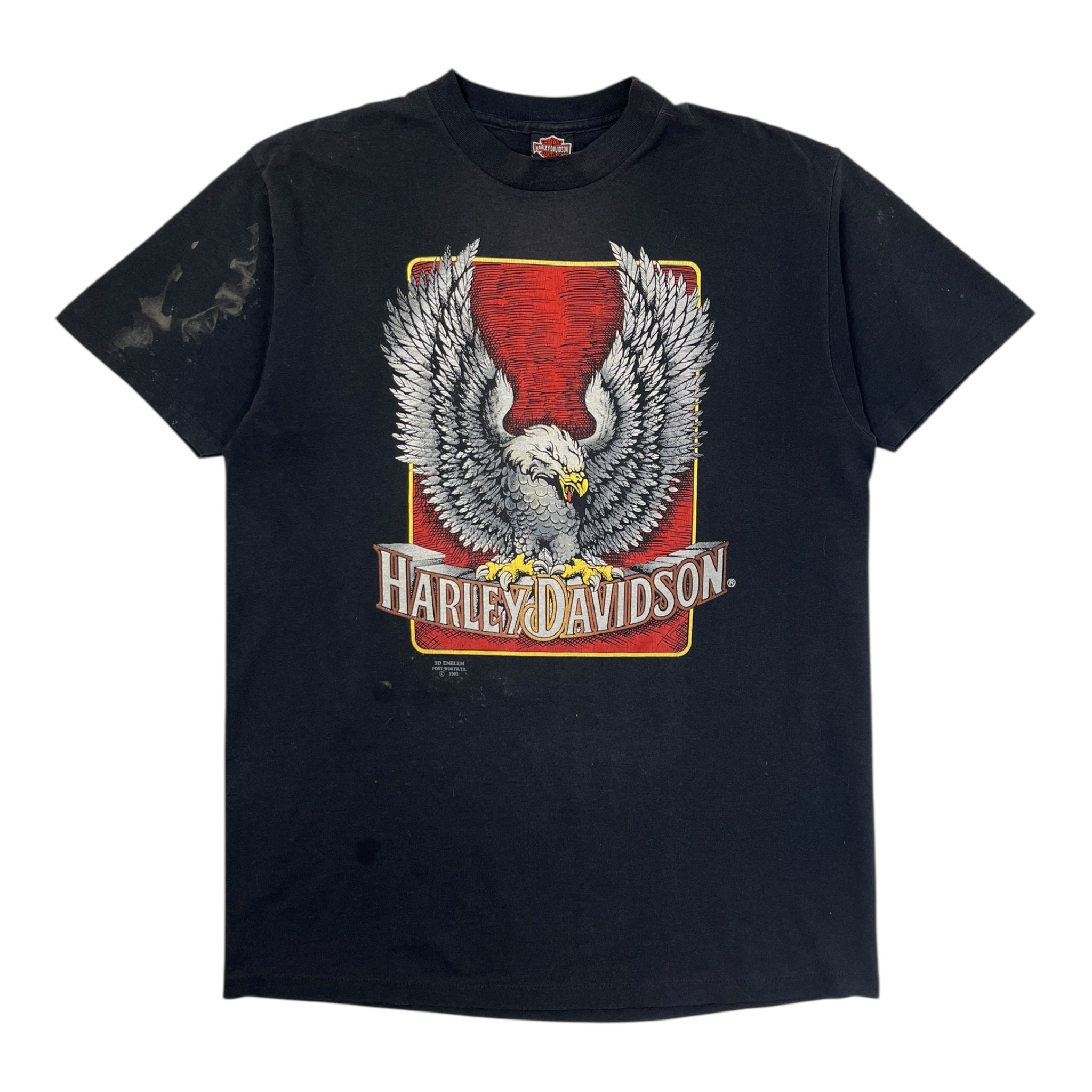 1991 3D Emblem Flying Eagle Harley Davidson T-Shirt