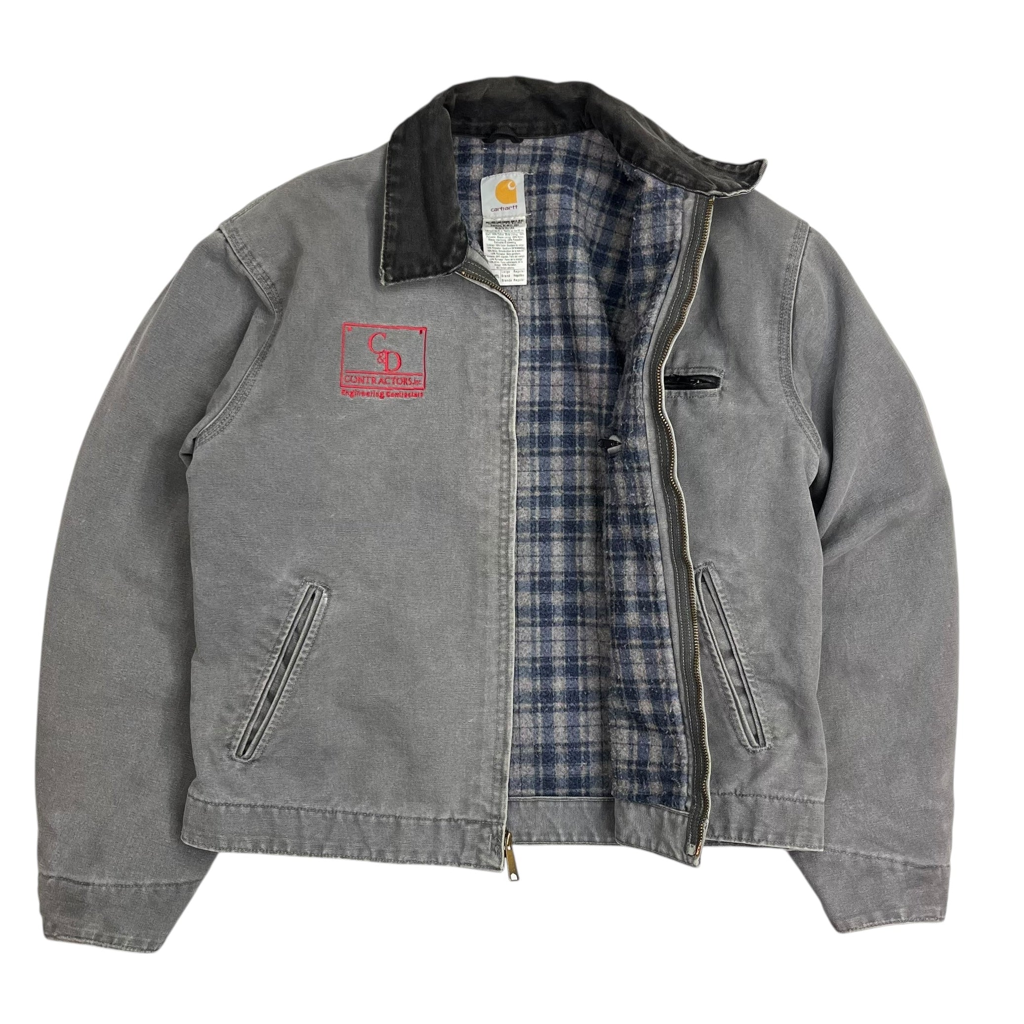 Vintage Carhartt Detroit Work Jacket Light Grey