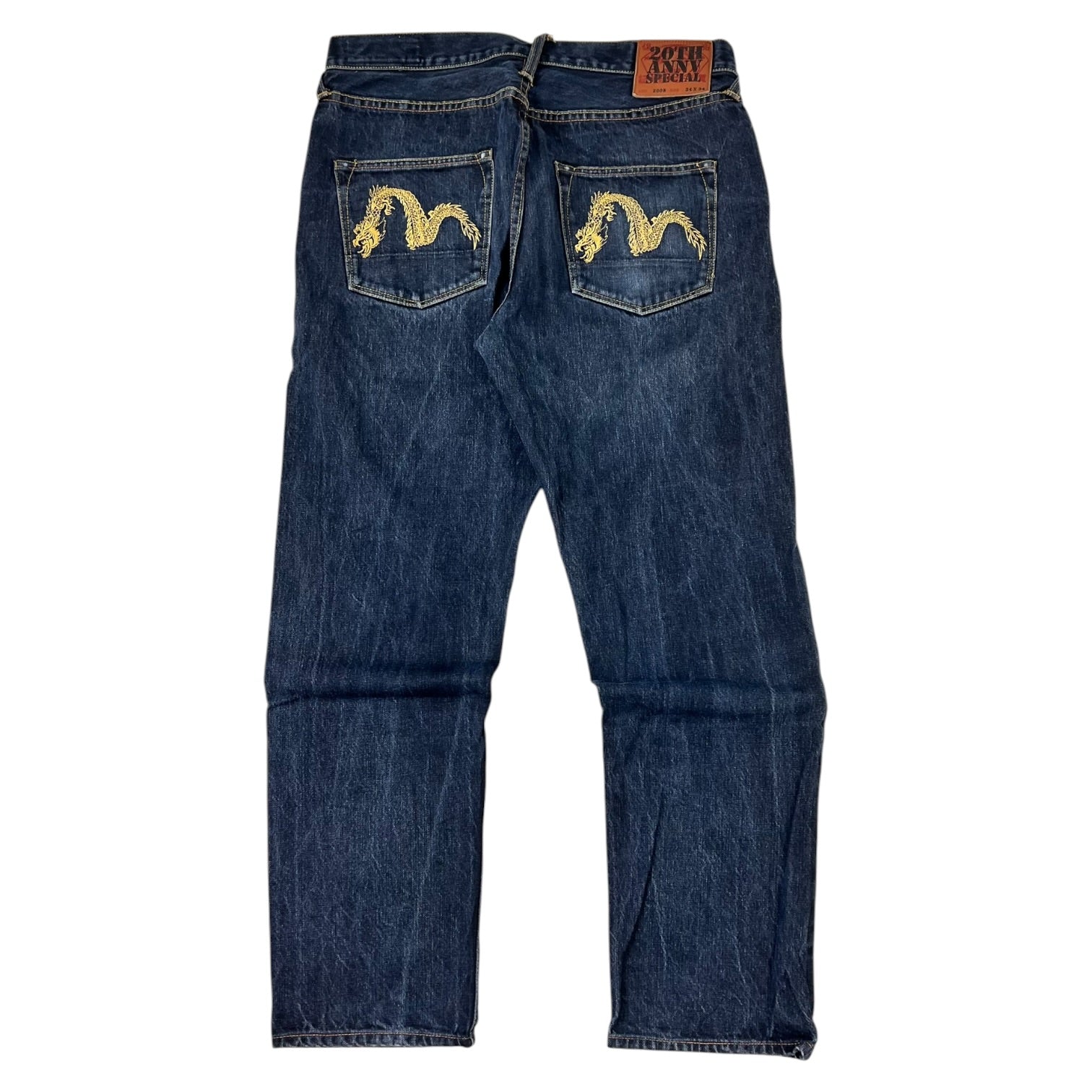 Vintage Evisu 20th Anniversary "Lot 2008” Dark Wash Jeans