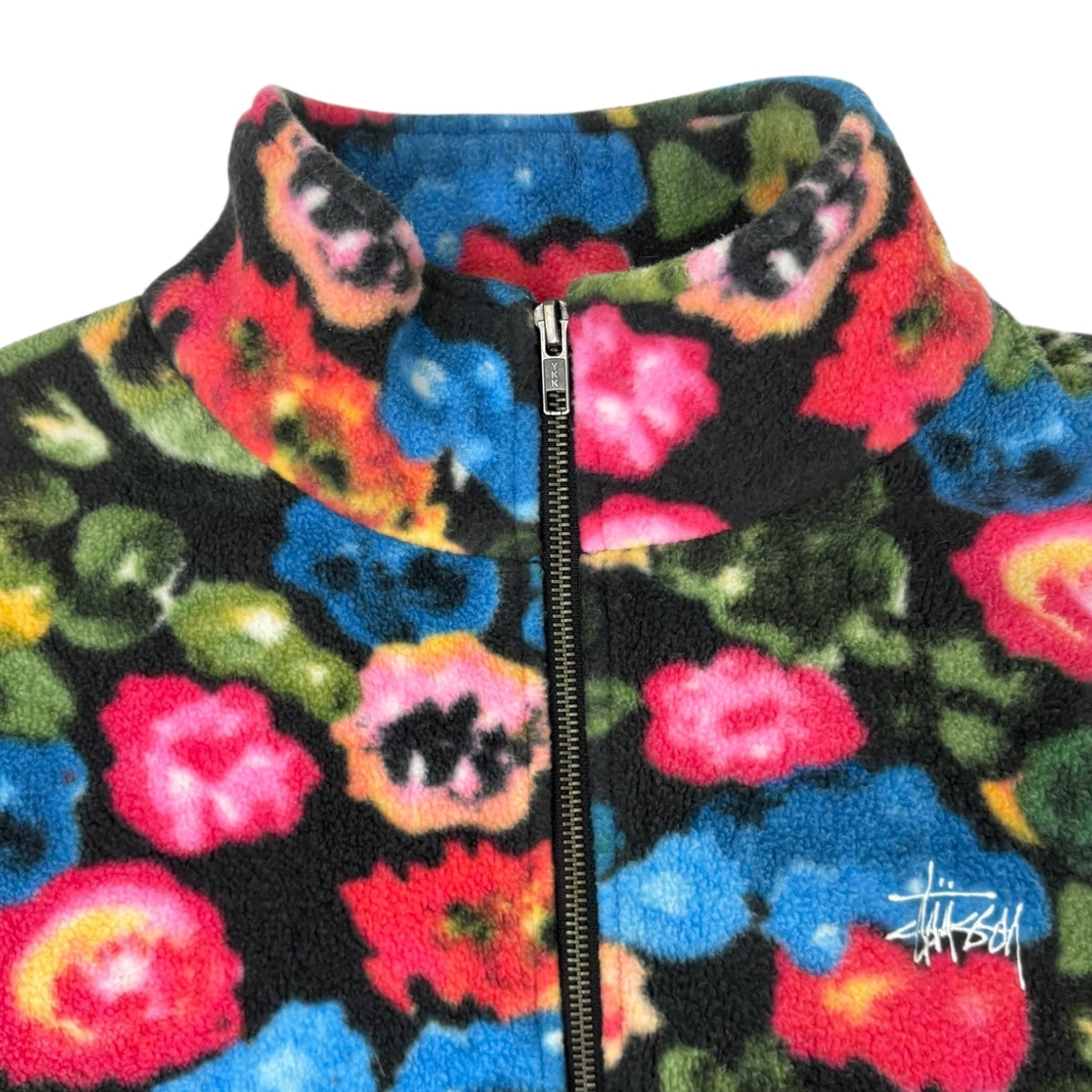 Stussy Floral Half-Zip Polar Fleece Sweater