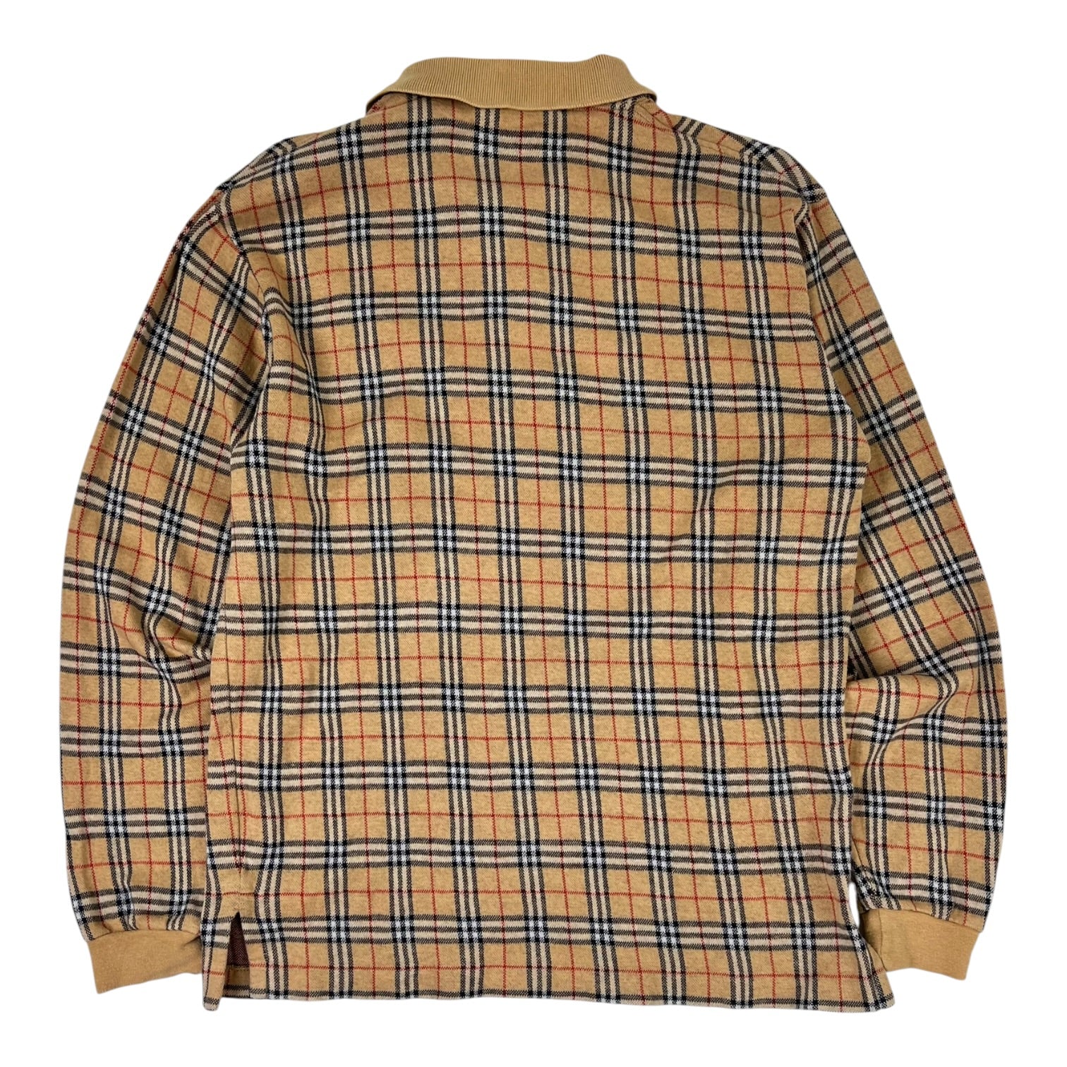 Vintage Burberrys Nova Check Long-Sleeve Polo Shirt