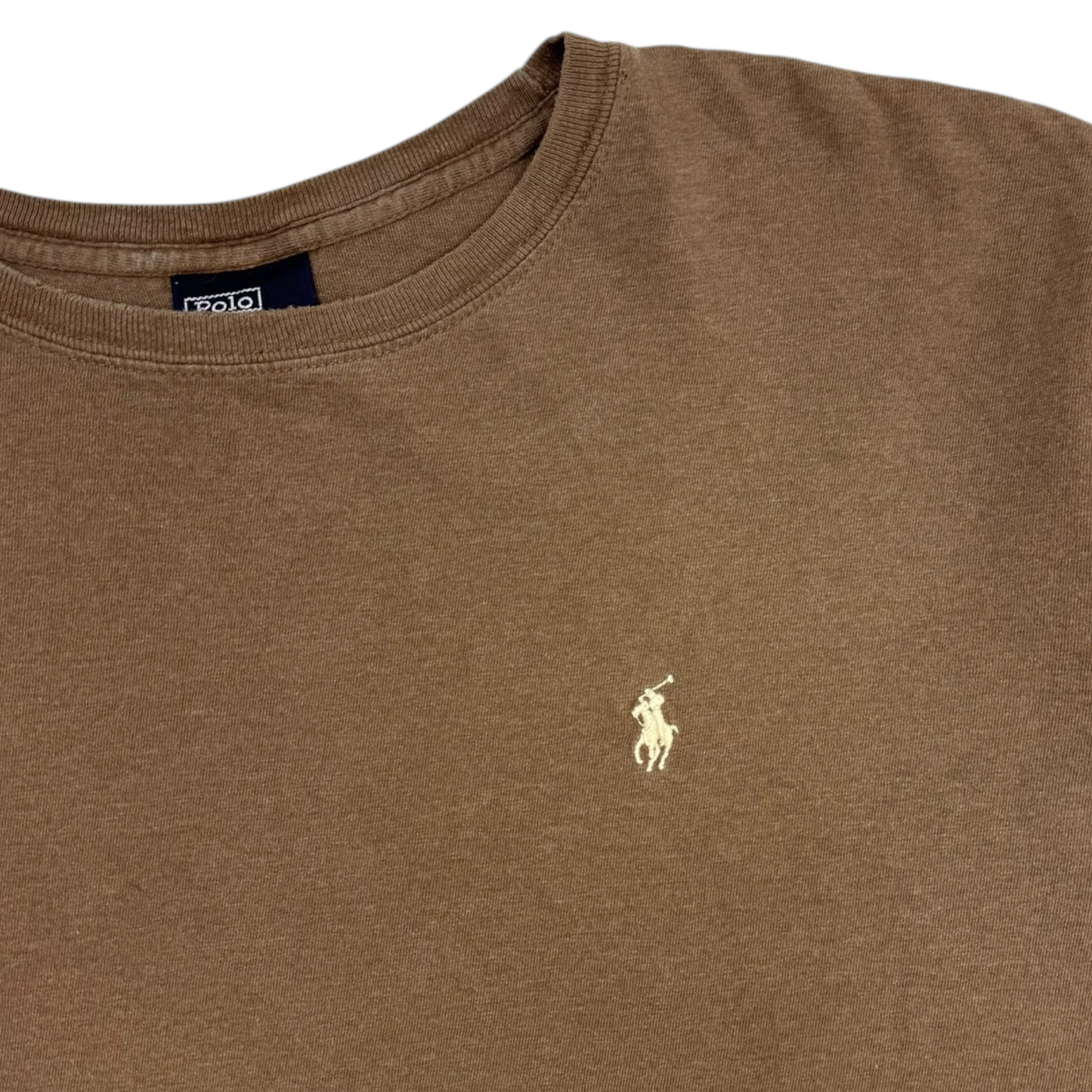 Vintage Polo By Ralph Lauren Horseman Long Sleeve T-Shirt Cacao