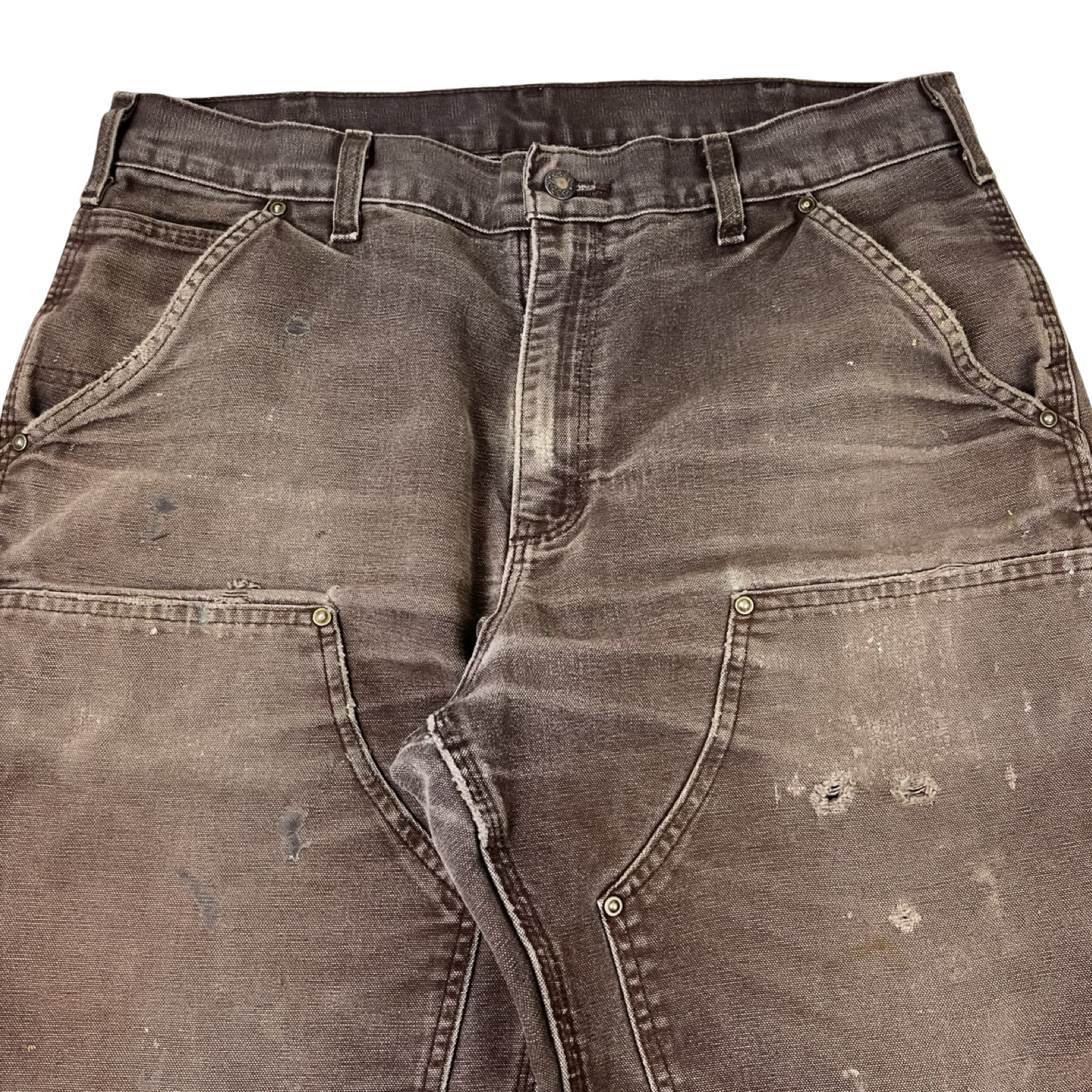 Vintage Carhartt B136 Dark Brown Canvas Double-Front Work Pants