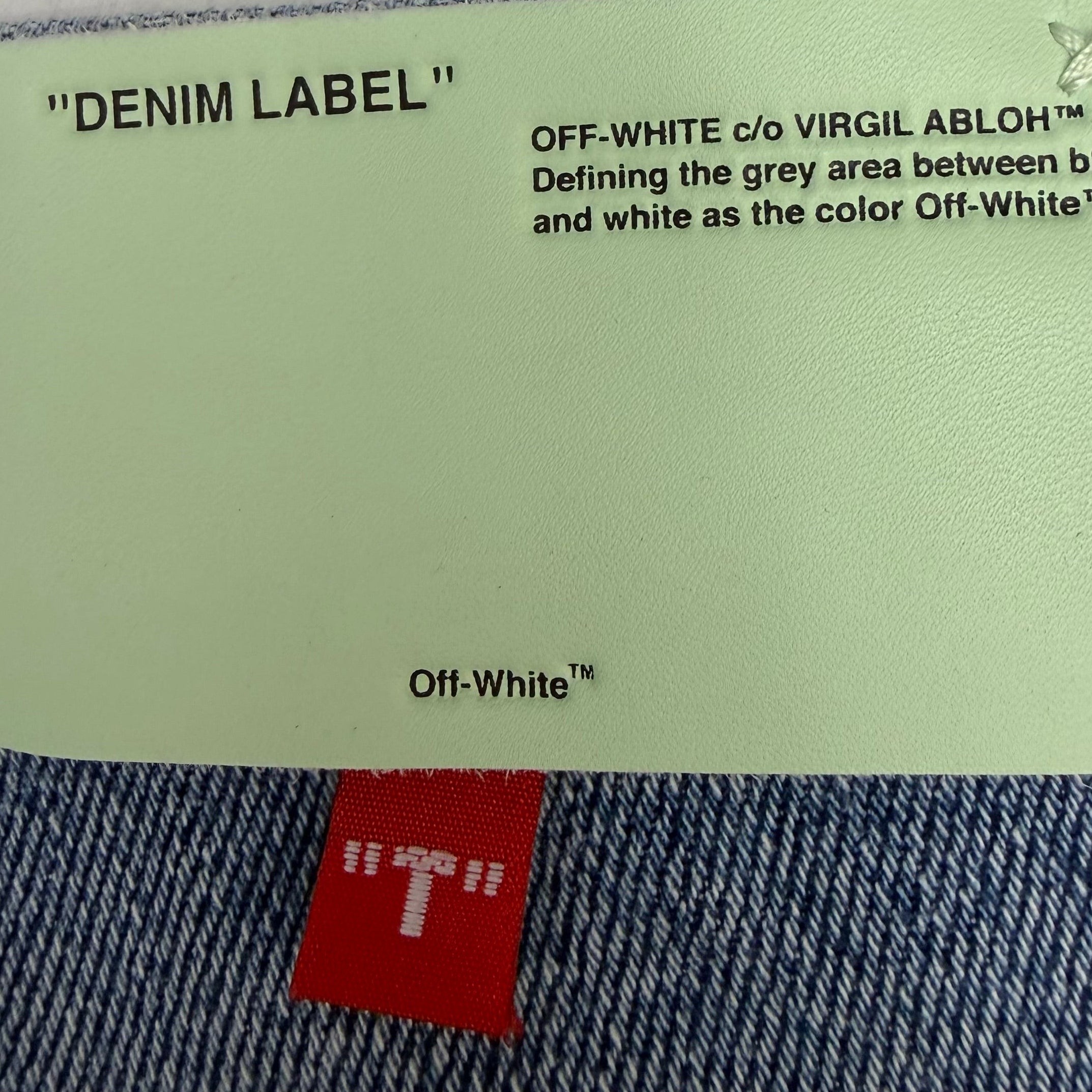 Off-White Skinny Fit Printed Stretch Denim Jeans Blue