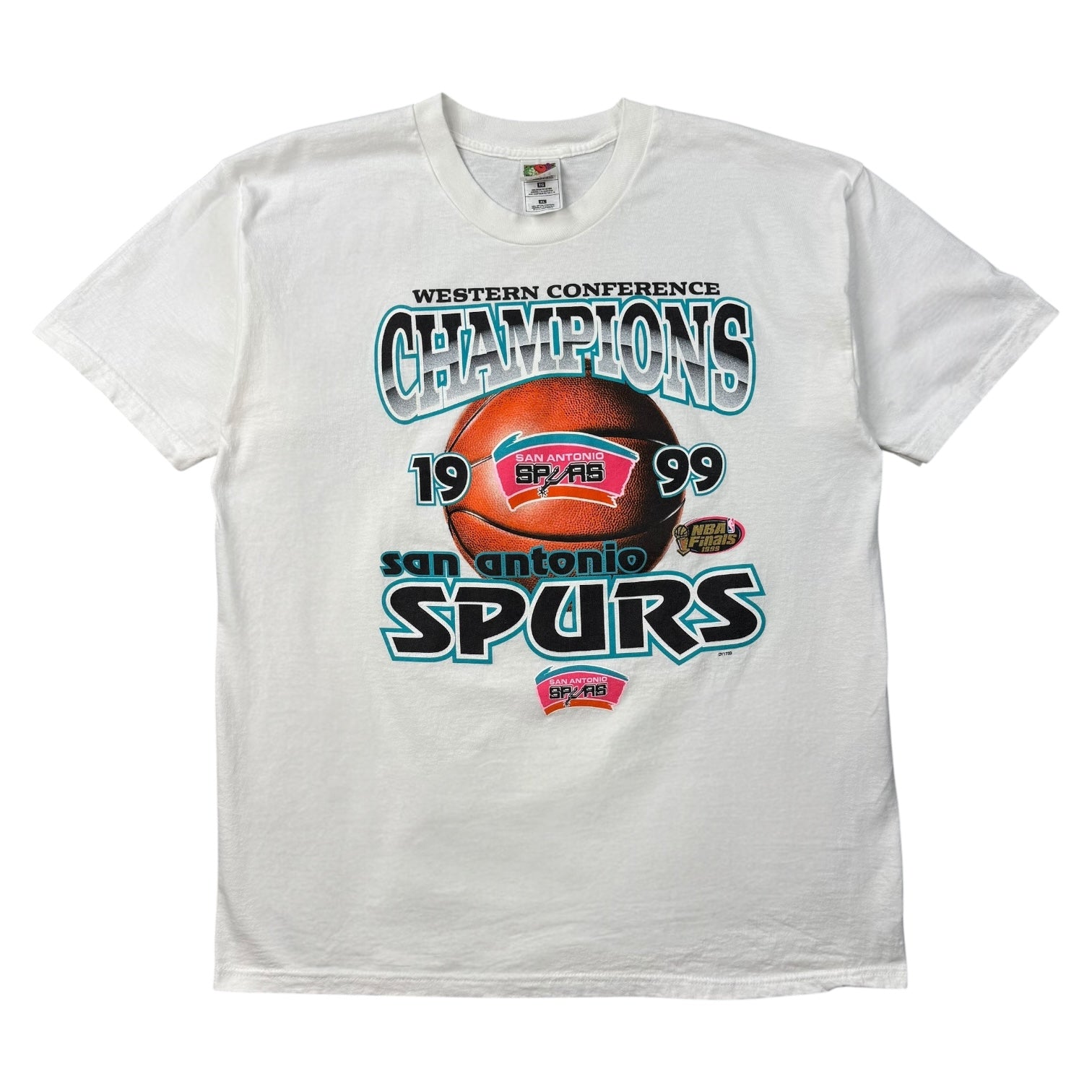 1999 San Antonio Spurs West Conference Champs Tee White