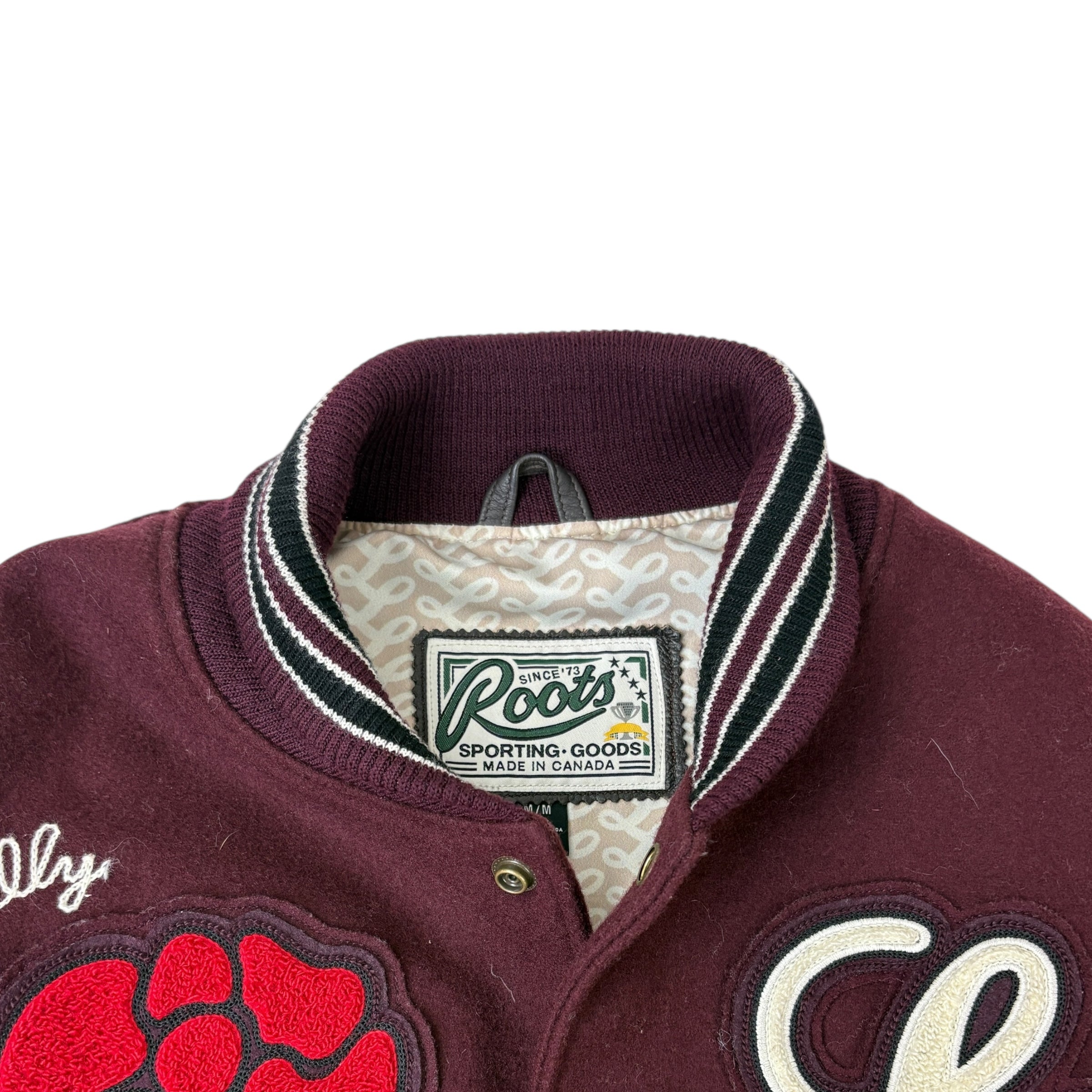 Roots x The Legends League “Yesterday & 100 Years” V3 Award Jacket Burgundy