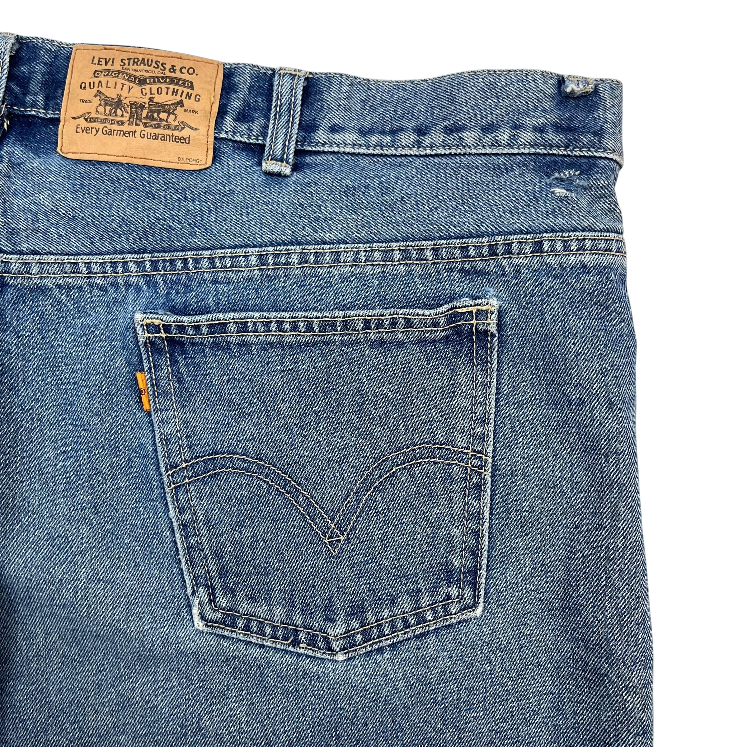Vintage Levis Orange Tab Denim Shorts Medium Wash