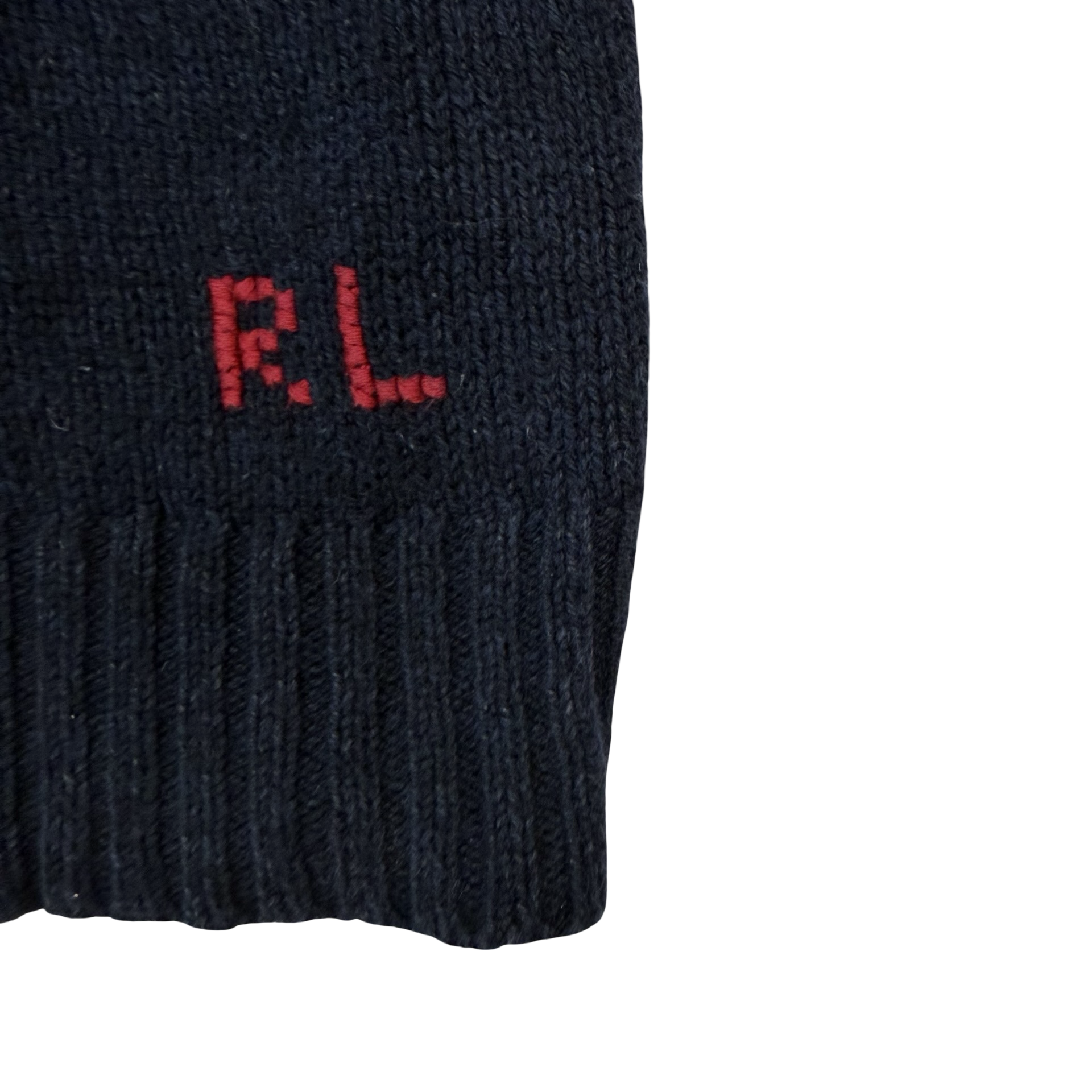 Vintage Polo Ralph Lauren Bear Knit Crewneck Navy