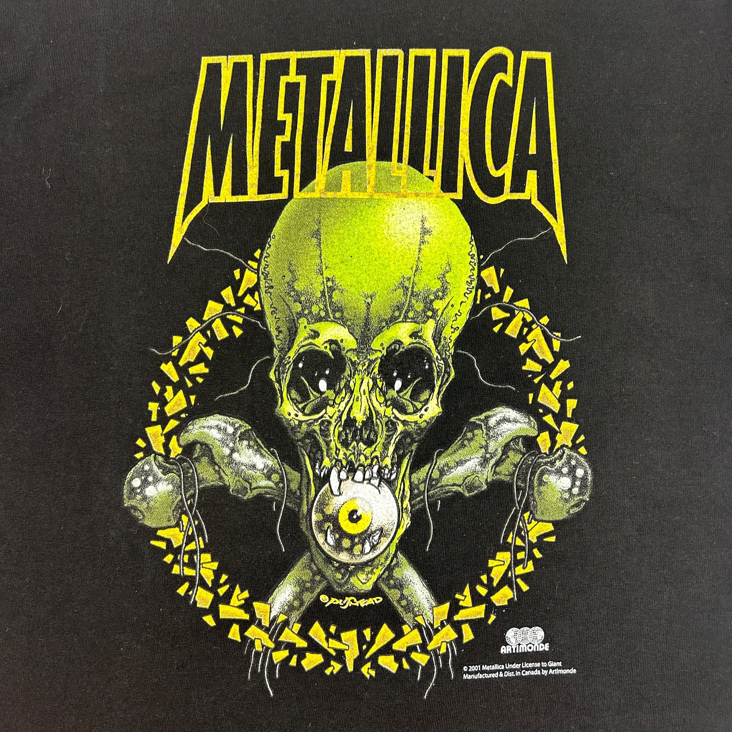 2001 Metallica No Leaf Clover T-Shirt Black