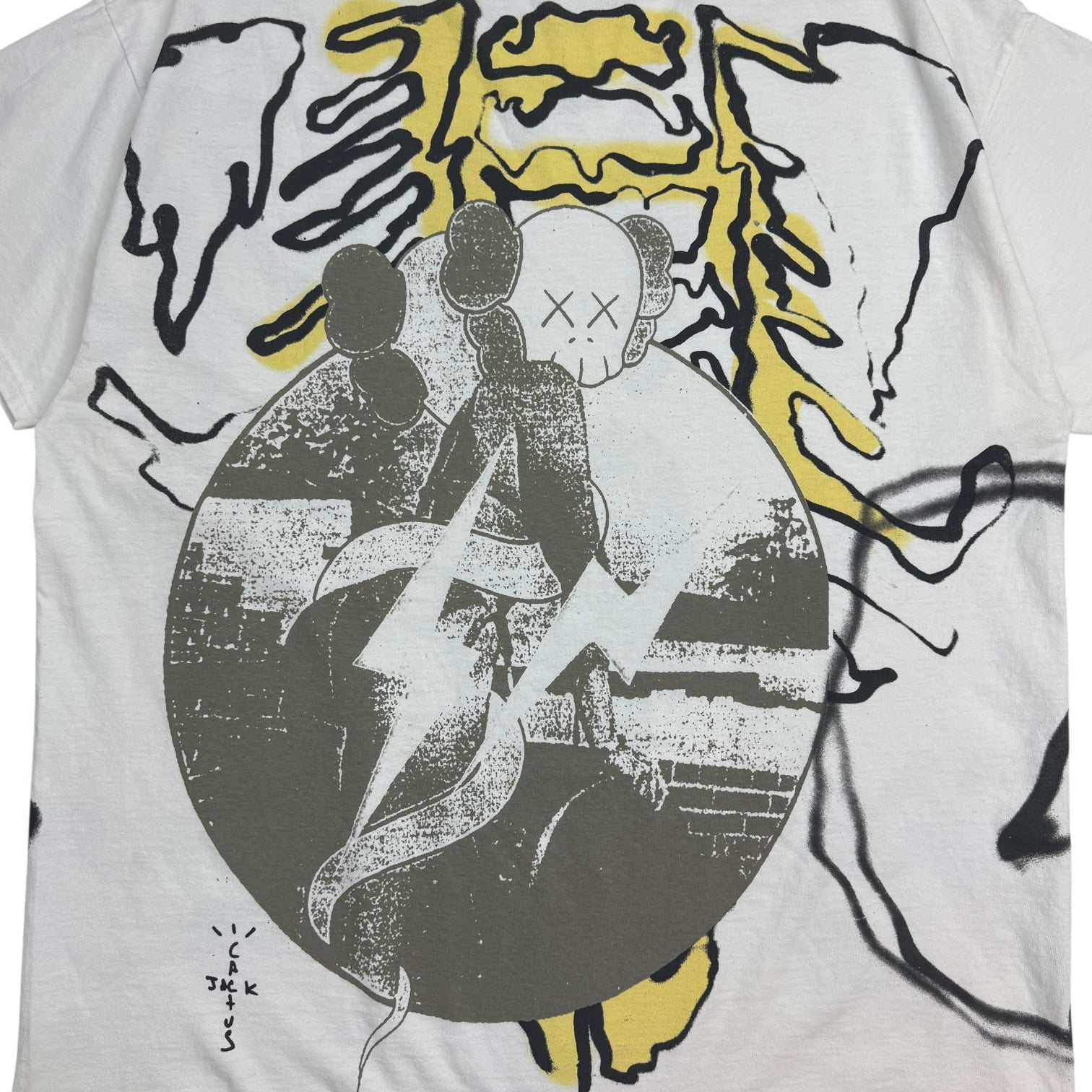 Travis Scott x Kaws For Fragment Tee White