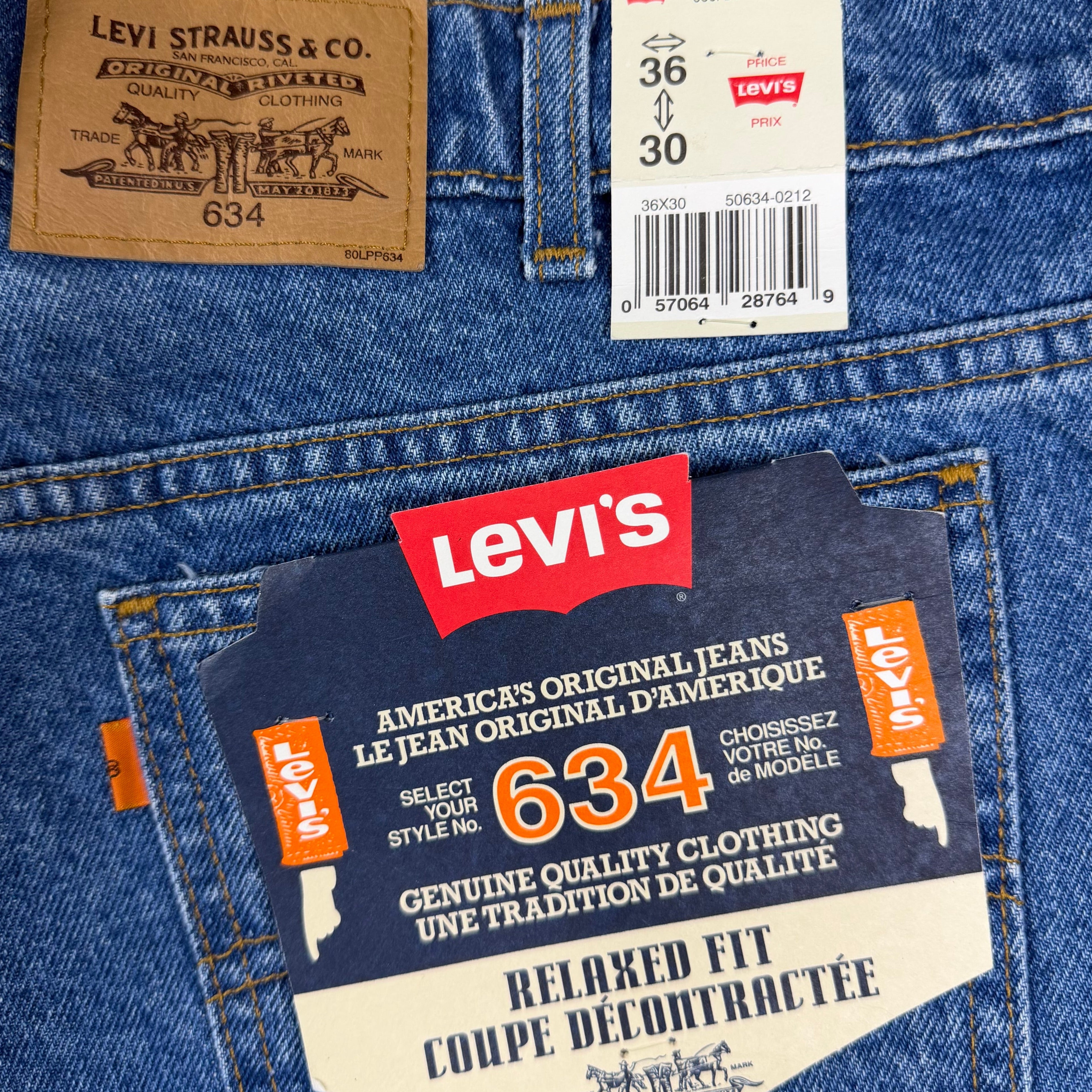 Vintage Levi’s 634 Orange Tab Denim Jeans Blue